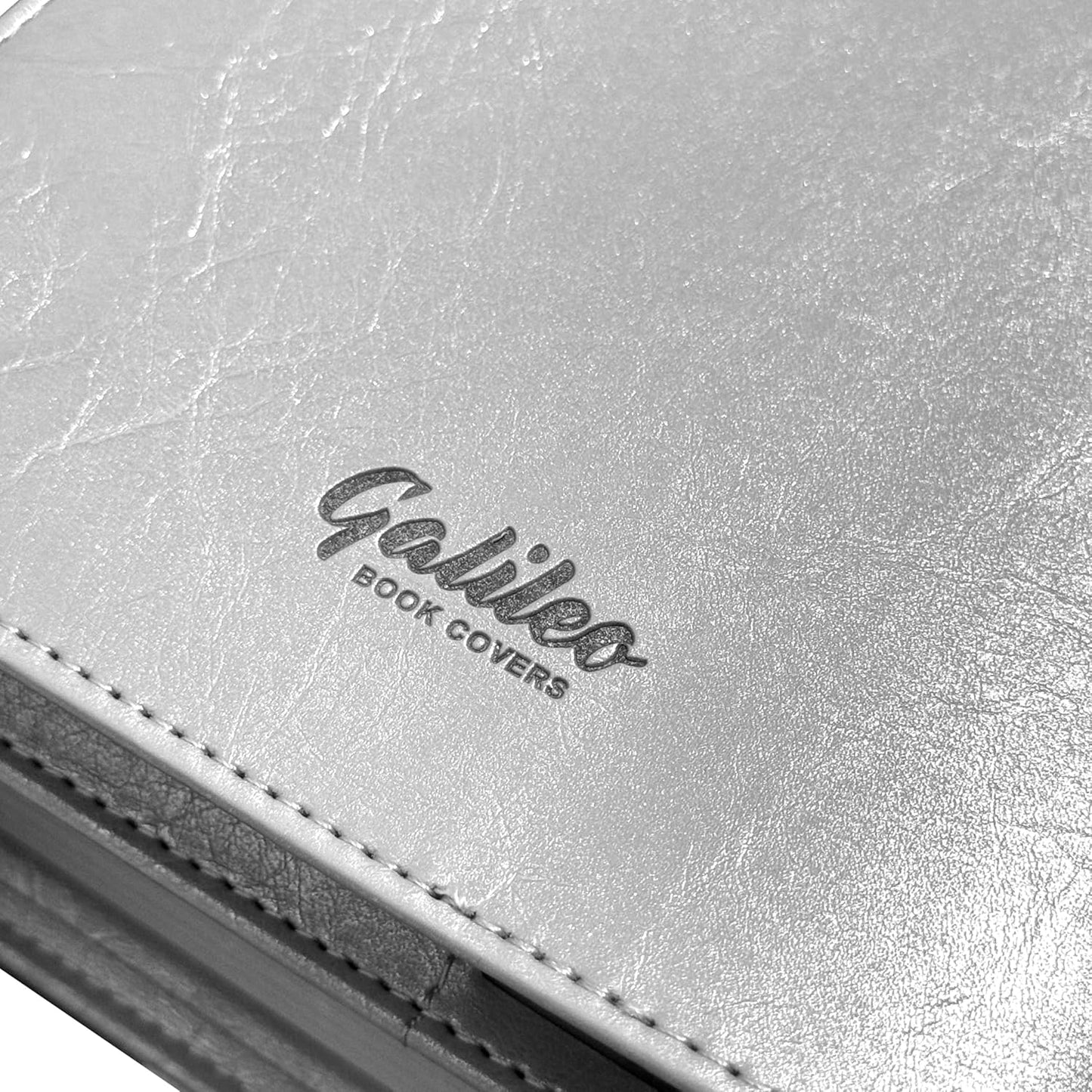 GALILEO® Double AA Big Book Cover & 12 Steps & 12 Traditions | PU Leather | Coin Holder | AA Book Covers for Hardcover | AA Gift | Alcoholics Anonymous (Coin Pocket/Silver)