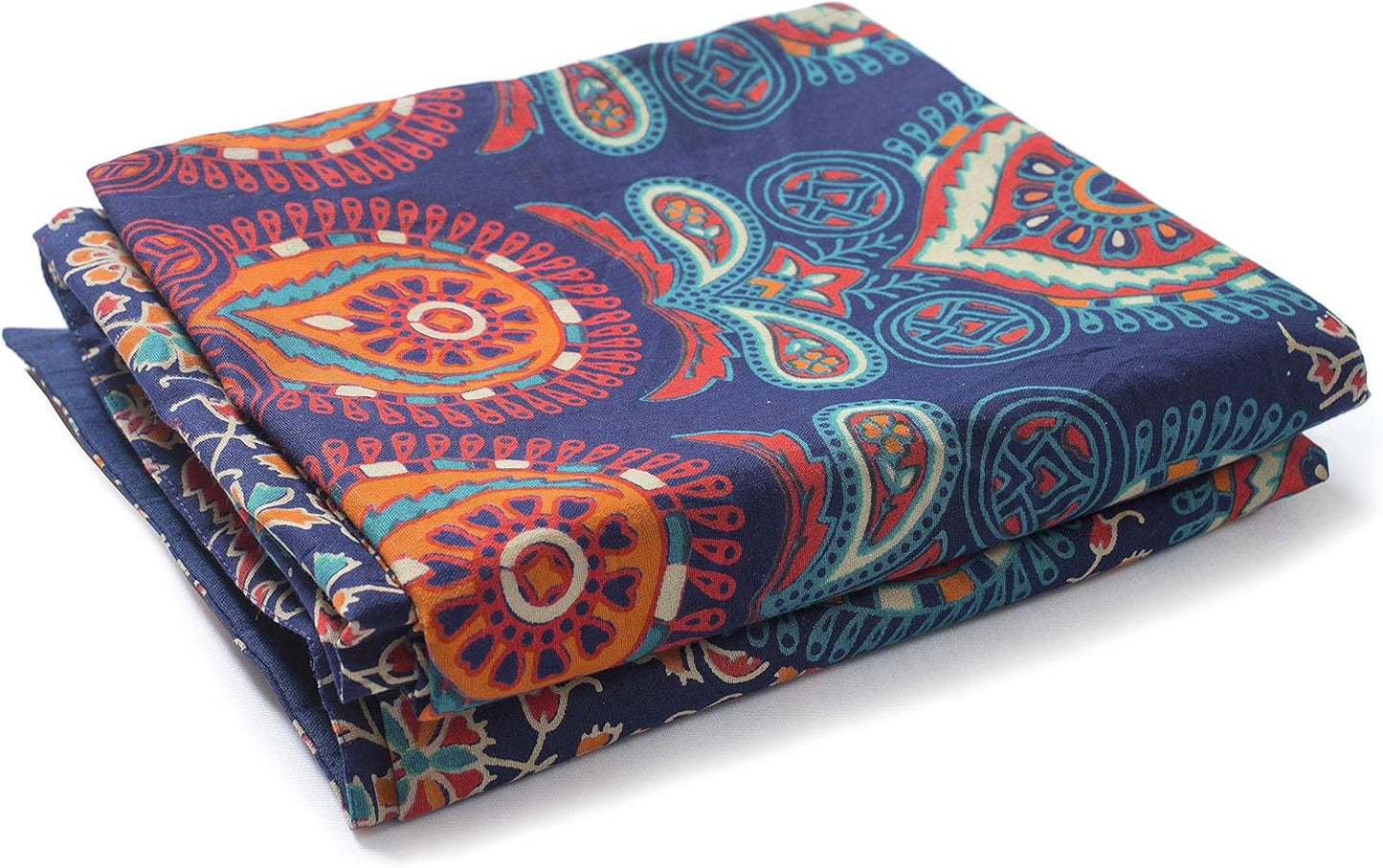 Popular Handicrafts Indian Hippie Bohemian Beautiful Peacock Mandala Curtain Panels Room Divider Blue