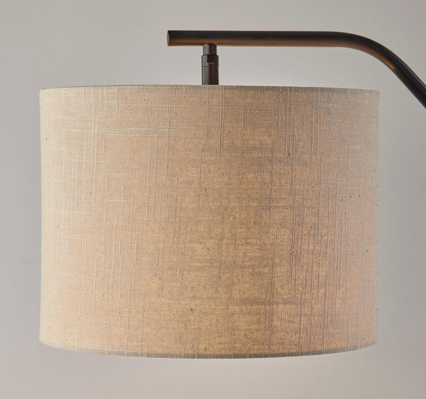 Adesso Black Lamp with Light Brown Shade – Adjustable Arm, 3-Way Switch, Accent Lighting for Bedroom, Living Room, or Home Office, 60” Tall