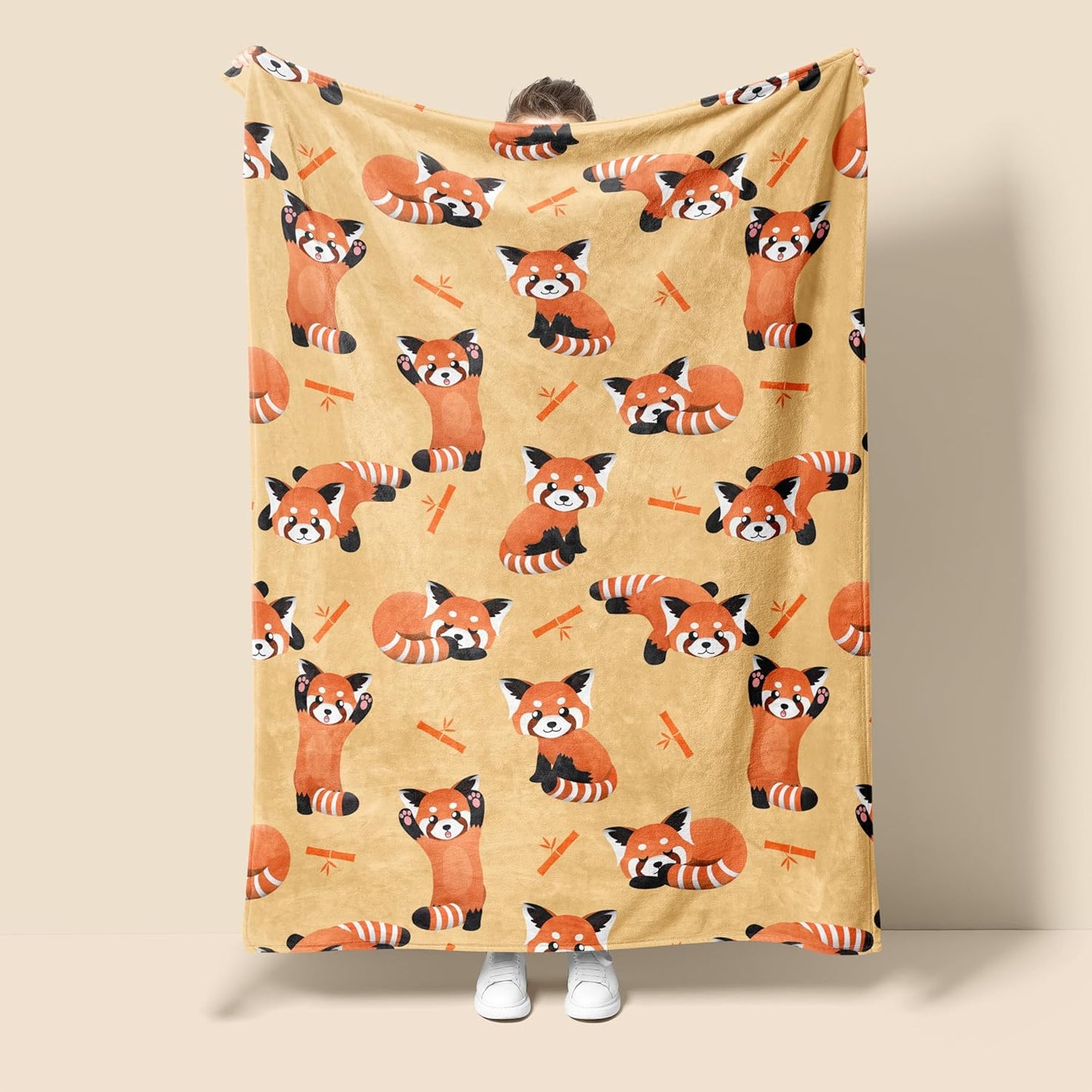 Red Panda Ultra Soft Blanket, Cute Animal Red Panda Cartoon Fuzzy Flannel Throw Blanket Cozy Plush Blanket for Couch Home Bed Kids Adult Christmas Birthday Gifts Travel Office Blanket 80x60 inches