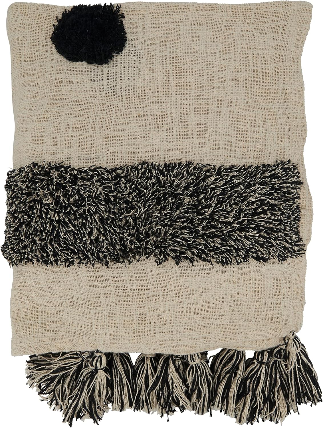 SARO LIFESTYLE Tufted Dot Throw Blanket