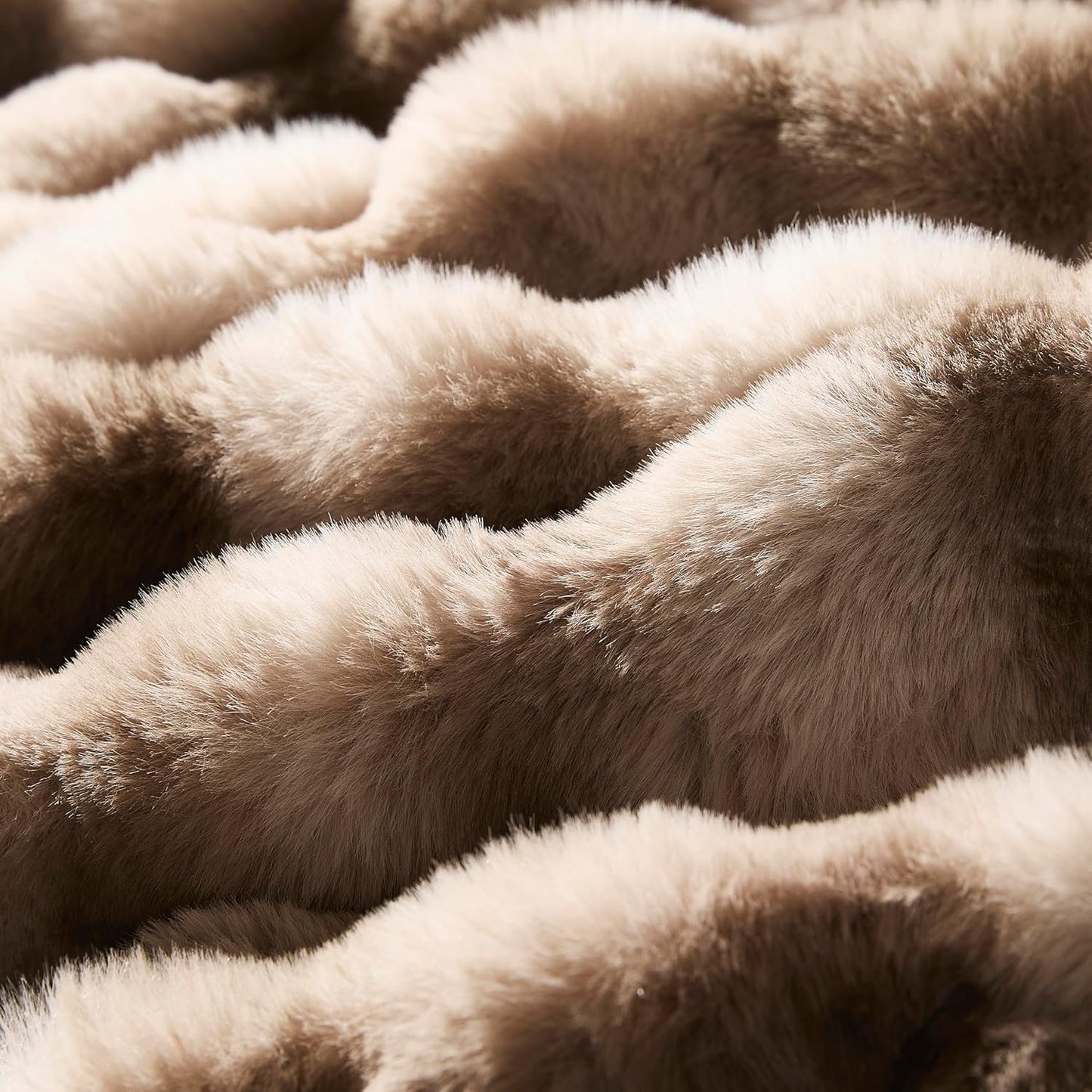 WDCOZY Luxury Bubble Throw Blanket, Faux Rabbit Fur Mink Plush Throw for Couch, Sofa and Bed, Soft Fluffy Fuzzy Furry Cozy Blanket, Thick and Warm for Women, 50x60 inches, Tie-Dye Grey, 950 GSM