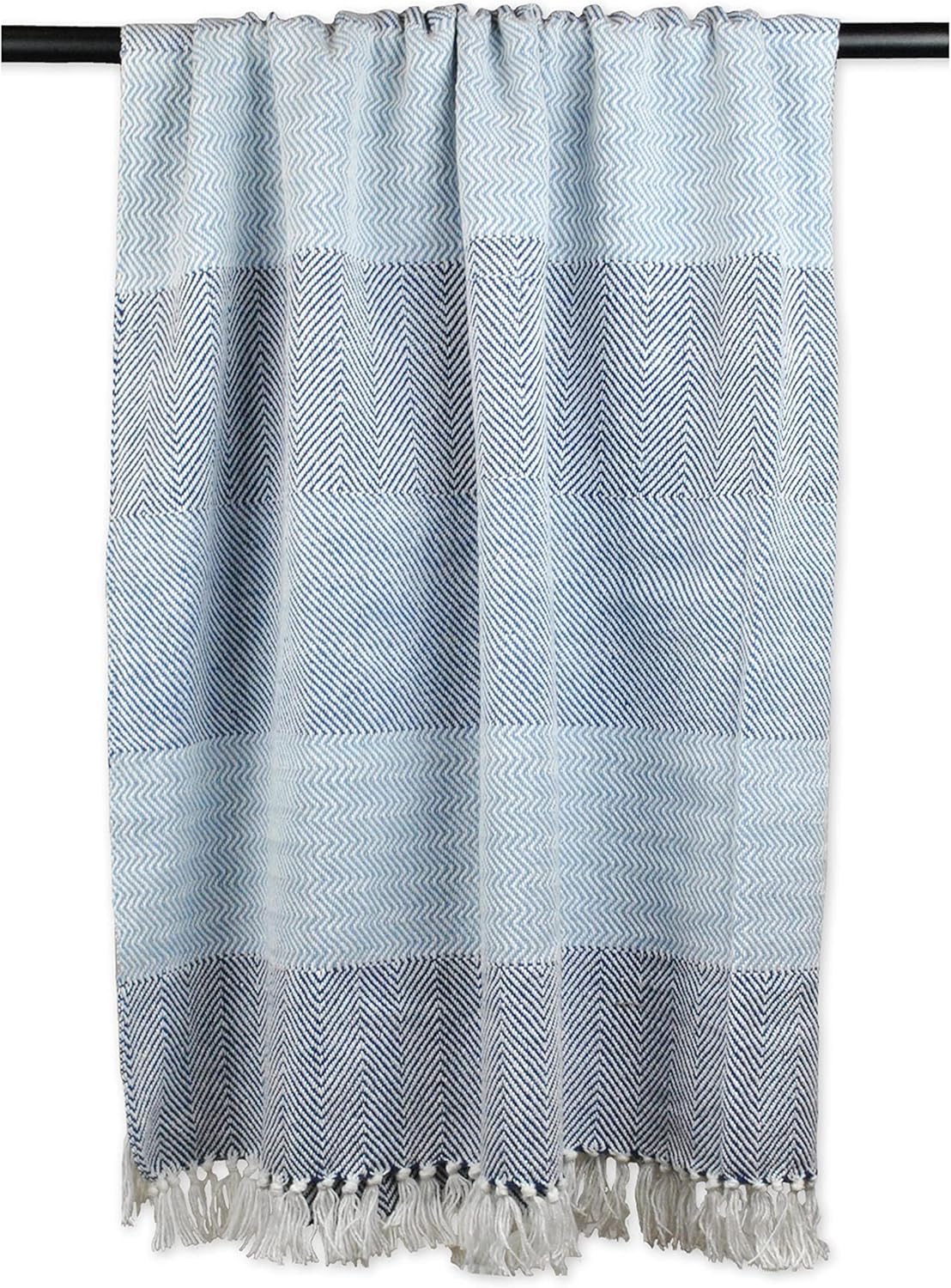 DII Diamond Stitch Woven Throw, Organic Modern, 50 x 60, Aqua
