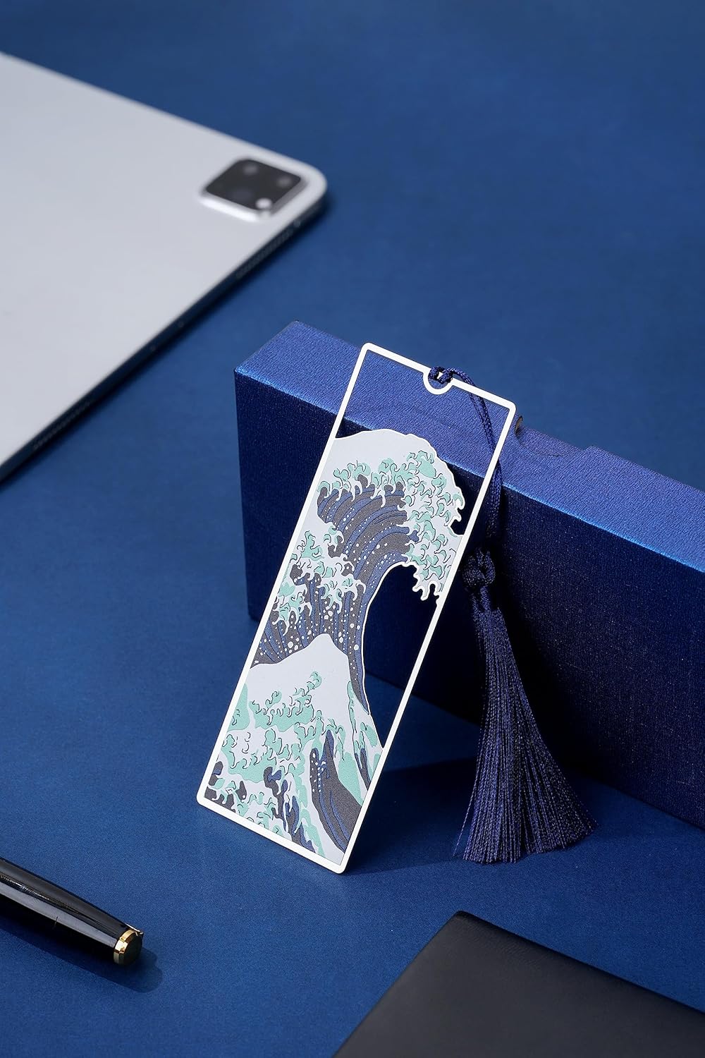 Metal Bookmark The Great Wave Off Kanagawa by Hokusai, Artistic Bookmark, Japanese Art, Gift for Book Lovers, Writers, Readers, Teachers, Children, Teens, Men, WomenQ