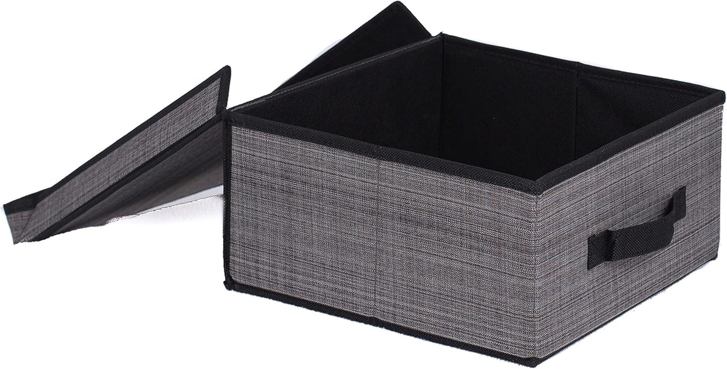 Internet's Best Storage Box with Handles - Durable Storage Bin Basket Containers - Clothes Nursery Toys Organizer - Grey