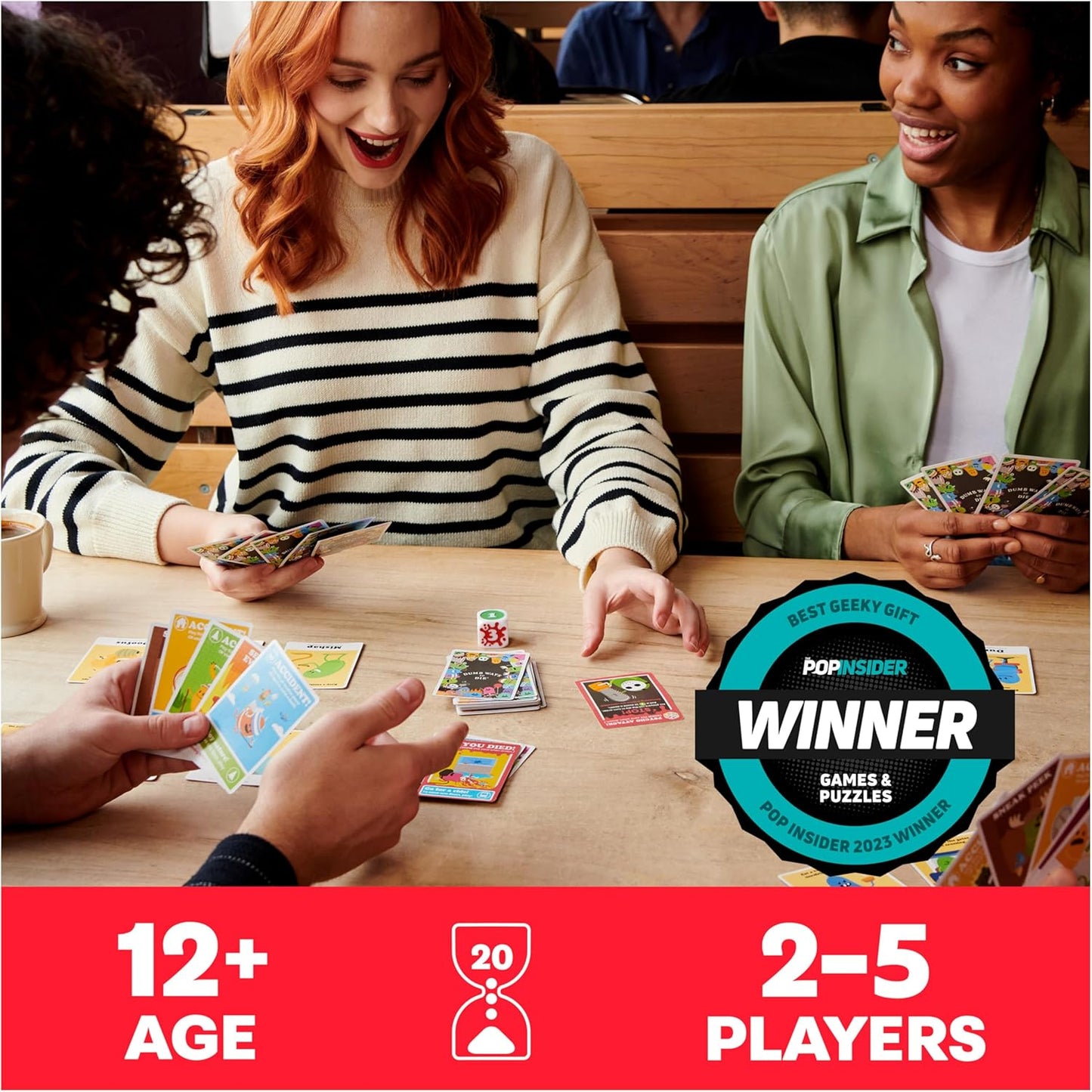 Spin Master Games, Dumb Ways to Die, The Viral Meme Card Game from YouTube and TikTok, Survival Strategy Fun, 2-5 Players, Easter Gift, for Ages 12 & Up