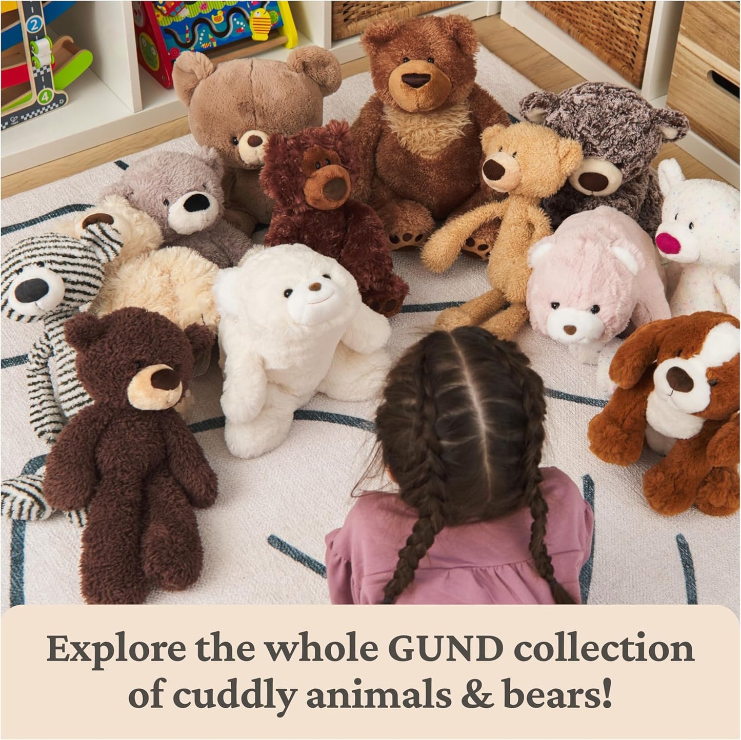 GUND Toothpick Cable, Teddy Bear Stuffed Animal for Ages 1 and Up, Cream/Offwhite, 15”