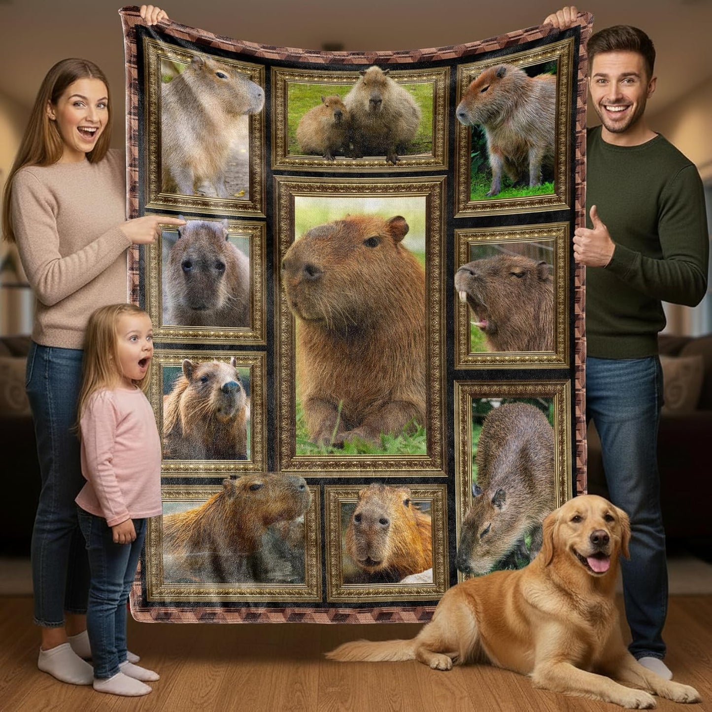 Capybara Blanket for Women Men, Gifts for Capybara Lover, Throw Blanket for Couch Bed Room Decor 50“x60”