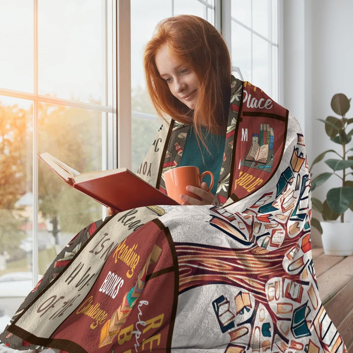 Book Lovers Gifts Blanket, Gifts for Books Lover Women, Reading Blanket for Books Lover, Librarian Present for Women Ideas Christmas Birthday Graduation, Book Club Gifts, Best Bookworm Gifts 50 x 60in