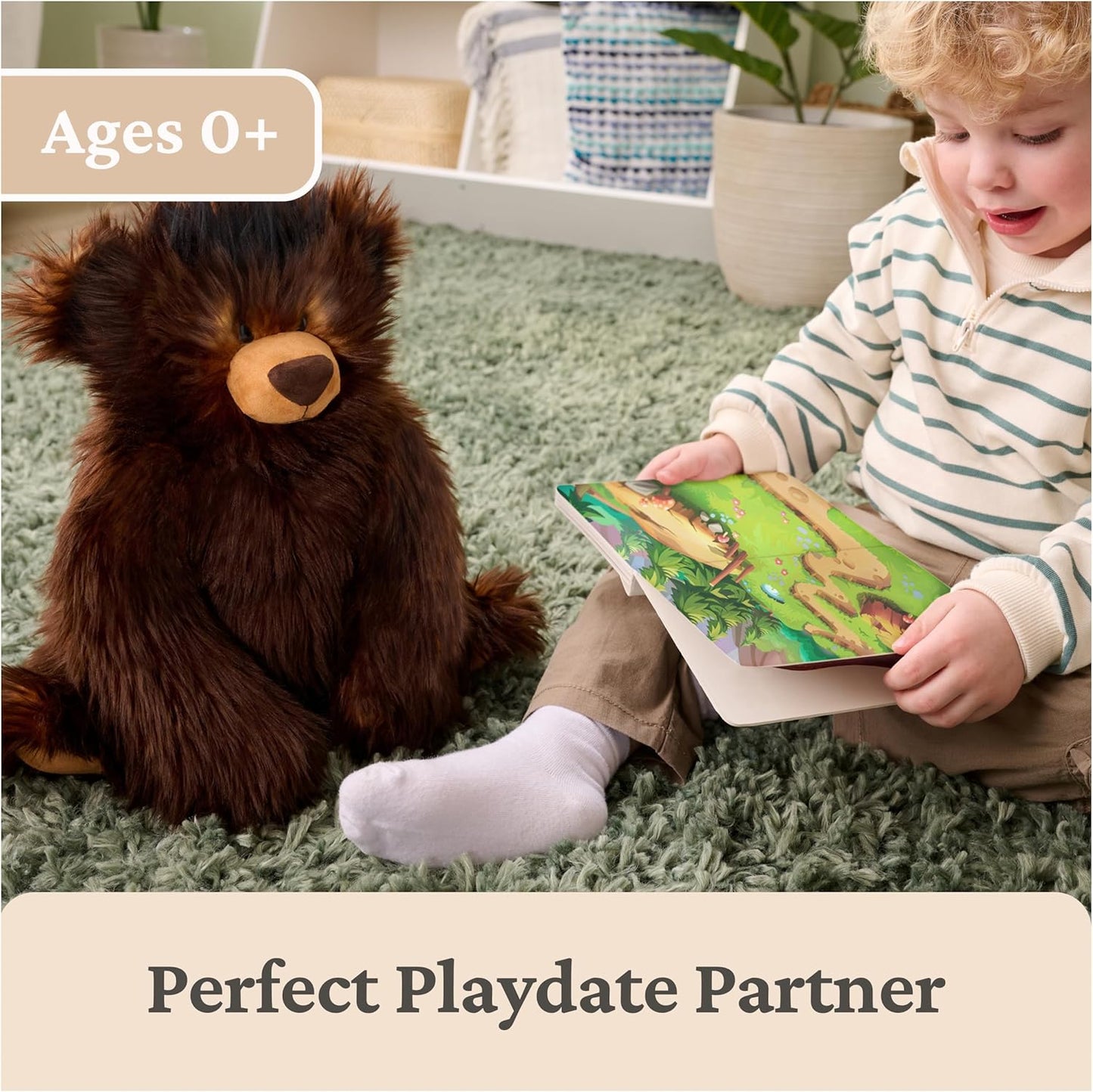 GUND BOE Classic Teddy Bear, Premium Bear Stuffed Animal, Plush Toy for Ages 1 and Up, Brown, 12”