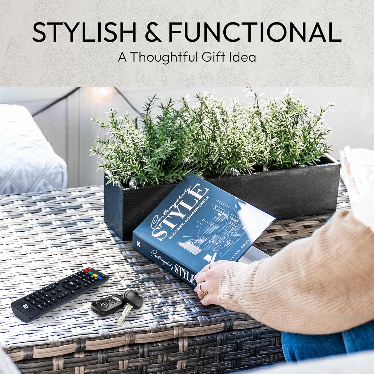 Decorative Books | Black 10 Book Set with 3 Sizes | Preassembled with Hidden Storage | Perfectly Stackable for Easy Home Staging | Book Decor to Elevate Your Space | Home Decor Made Simple!