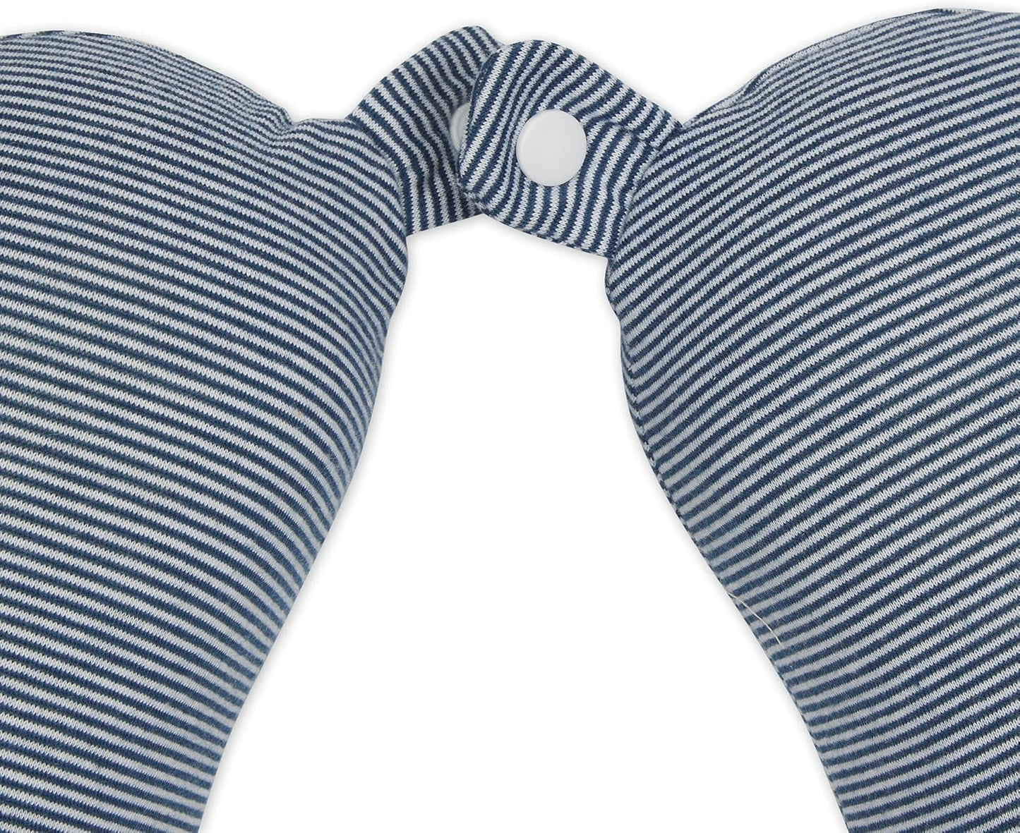 Bucky Jersey Stripe Comfort Travel Accessories, Memory Foam Neck Pillow, Navy Stripe, One Size