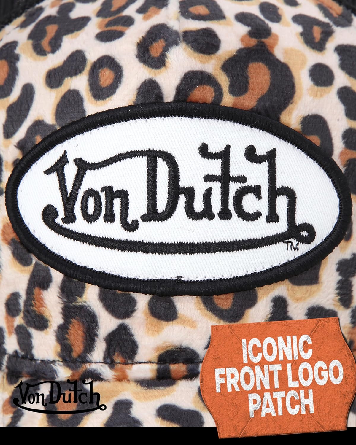 Von Dutch Unisex Trucker Hat - Velvet Curved Bill Mesh Back Retro Classic Adjustable Snapback Baseball Cap for Men and Women