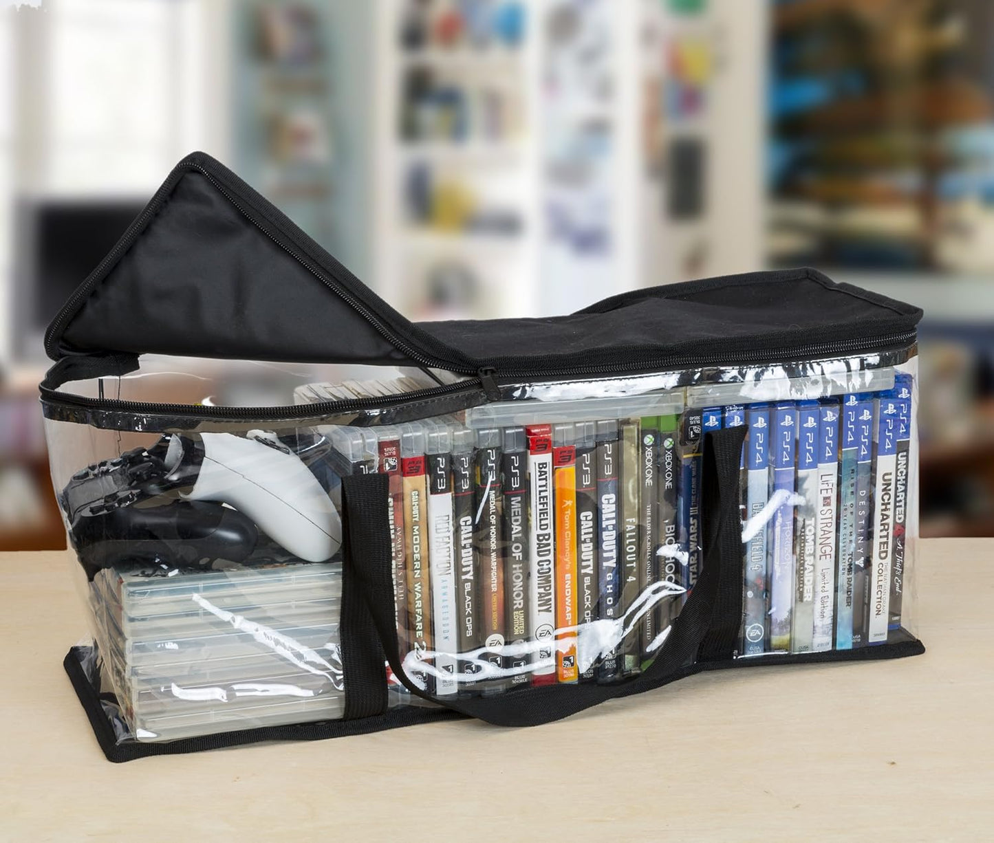 Premium Quality Home DVD Storage Bags (6-Pack) Holds 240 Total Movies or Video Games, Blu-ray, | Convenient Travel Case for Media | Stackable, Easy to Carry