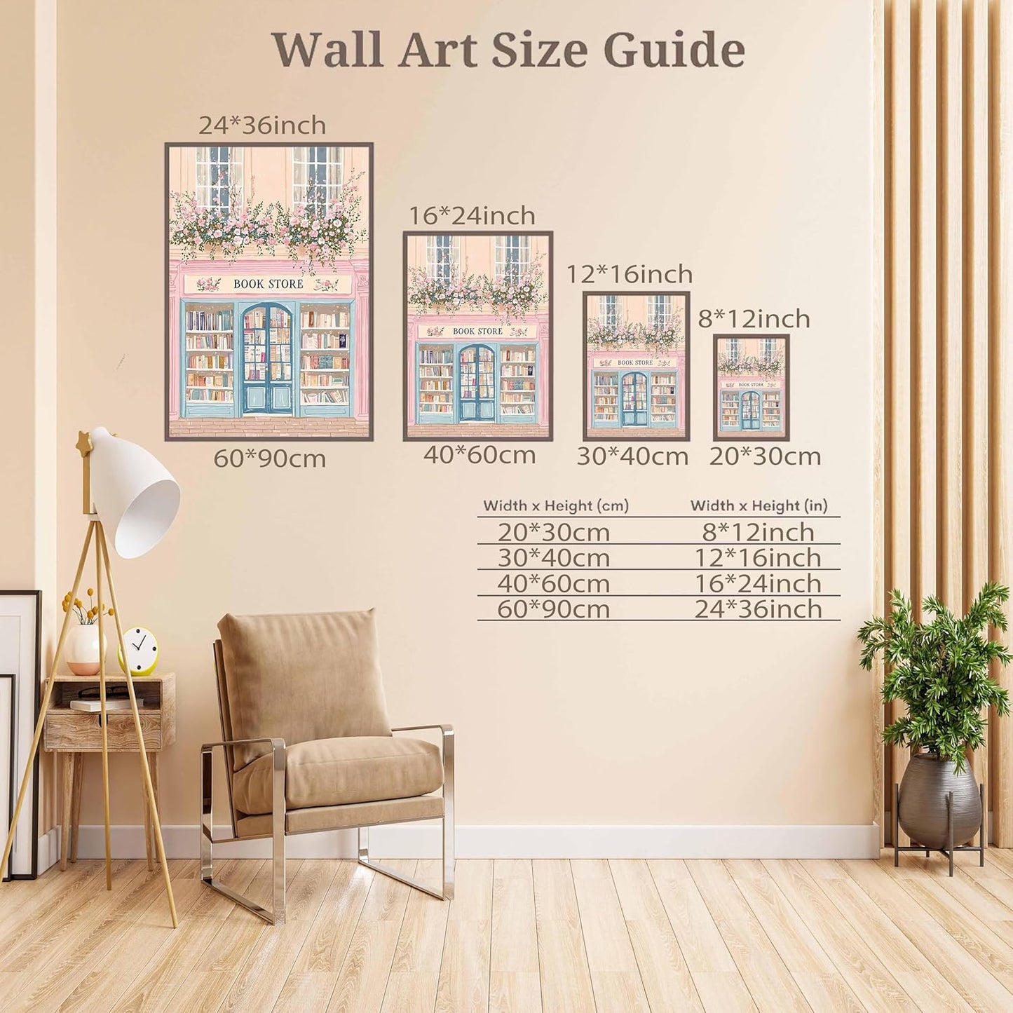 Trendy Charming Bookish Book Store Posters Colorful Pink Floral Literary Canvas Wall Art Preppy Reading Aesthetic Prints Painting For Home Bedroom Dorm Wall Decor 12x16in Unframed