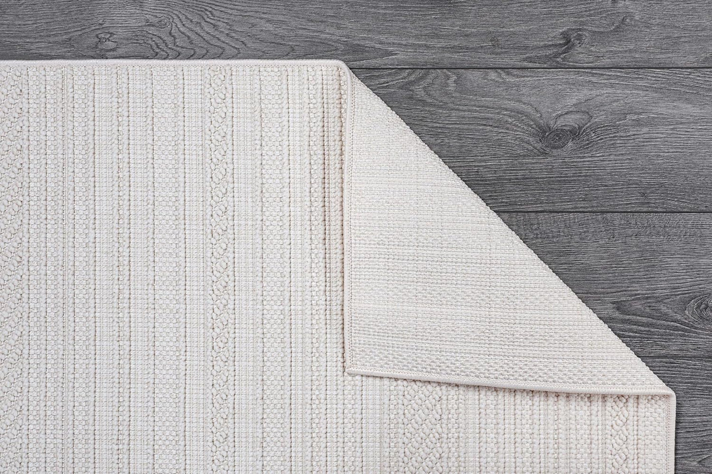 Indoor Area Rug 8x10 White Polyester Indoor Rugs Stripe Soft Loop Easy Clean Carpet for Living Room Bedroom Dining Room Hallway Office Entryway (8 X 10 White)
