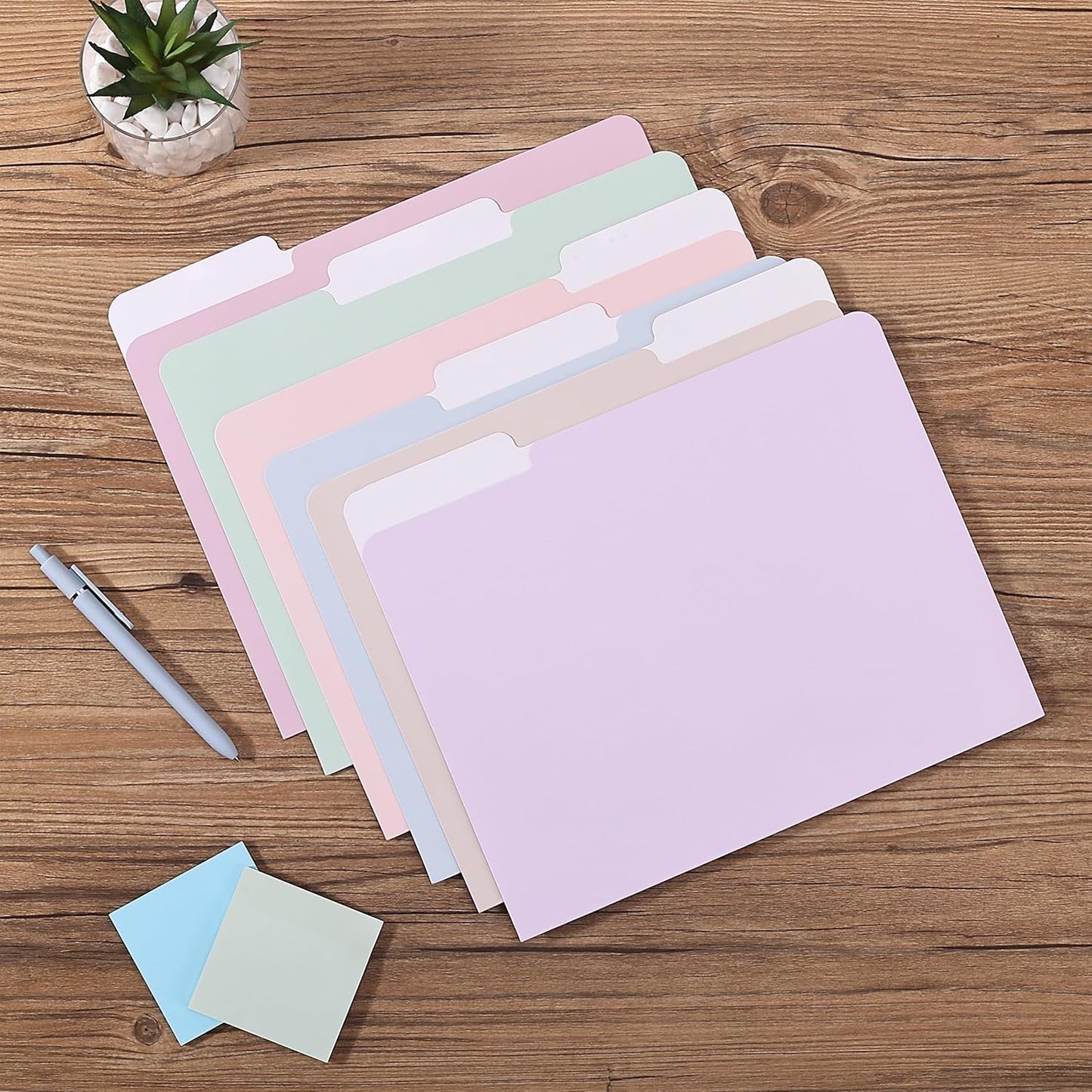 Mr. Pen- File Folders, 18 Pack, Morandi Colors, 1/3-Cut Tab, File Folders Letter Size, Colored File Folders, Office File Folder