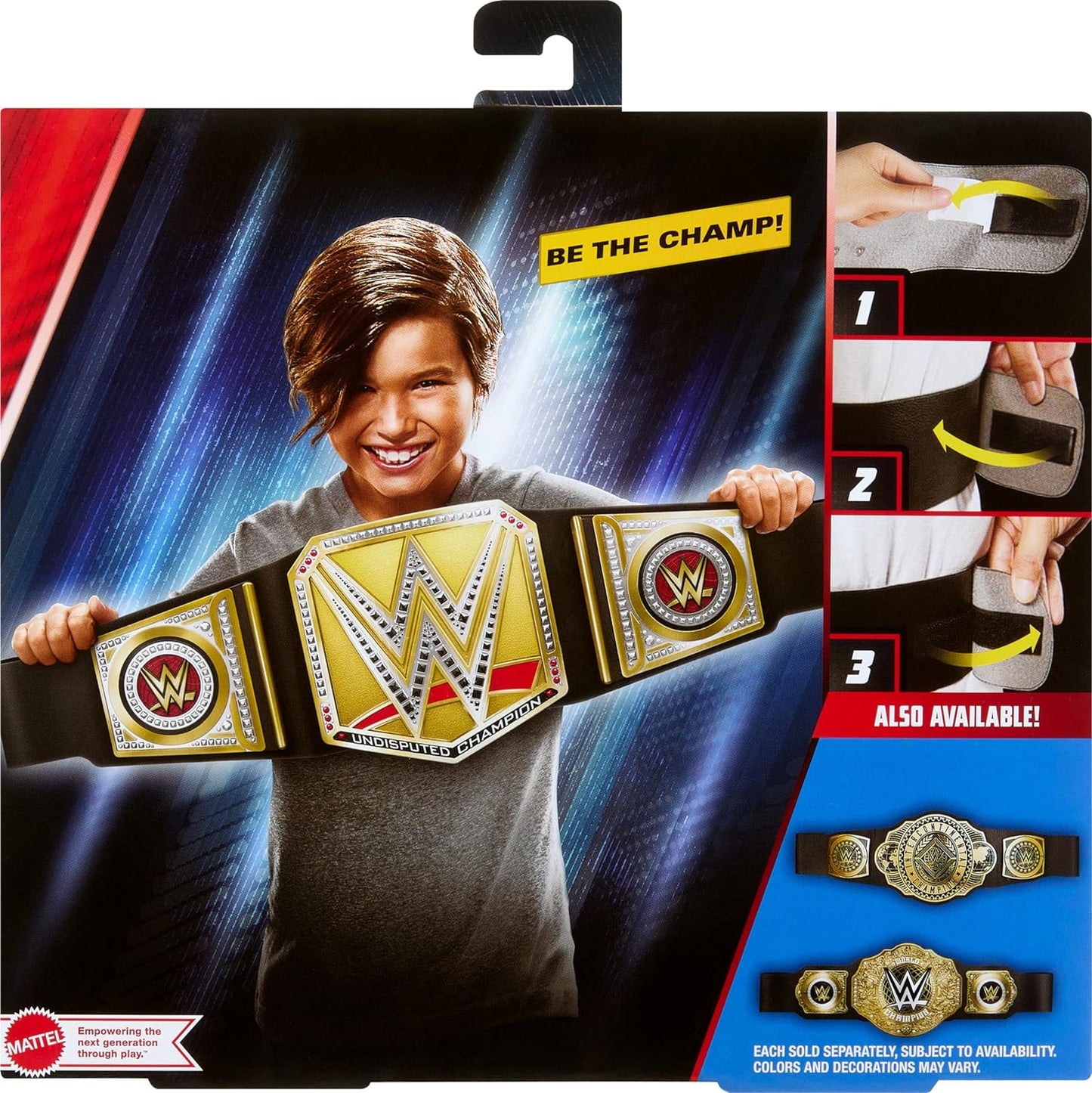 Mattel WWE Championship Title, Undisputed WWE Universal Championship Role-Play & Costume Accessory, Wearable Leather-like Belt 3+ Feet