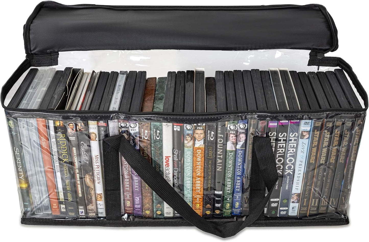 Premium Quality Home DVD Storage Bags (6-Pack) Holds 240 Total Movies or Video Games, Blu-ray, | Convenient Travel Case for Media | Stackable, Easy to Carry