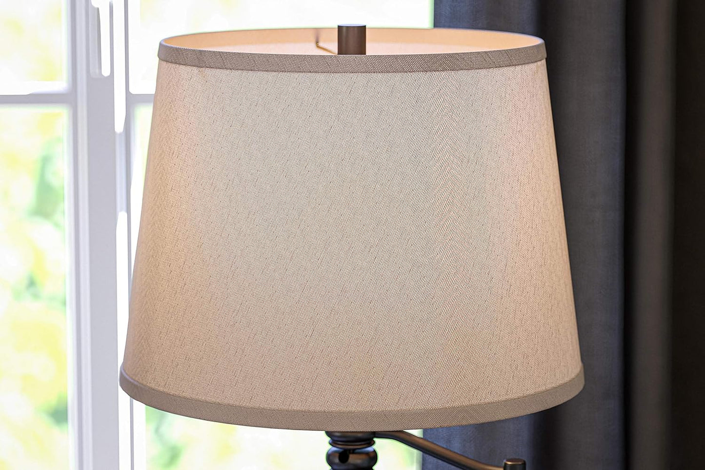 Kenroy Home 32215CBZ Riverside Swing Arm Floor Lamp with Copper Bronze Finish, Classic Style, 59" Height, 24" Width, 18.625" Depth , Small