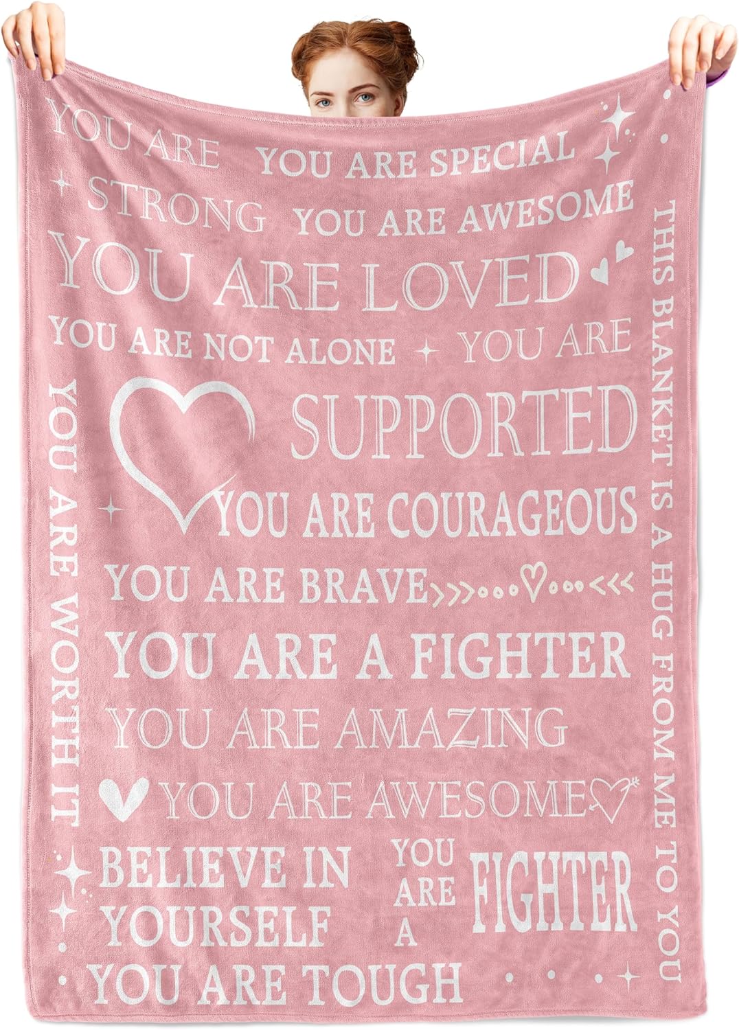 Get Well Soon Gifts for Women, Get Well Blanket, Inspirational Gifts Blanket, Get Well Soon Gifts for Women, Thinking of You Gifts Gift for Her Friend Sister Coworker, 50x60 Inches