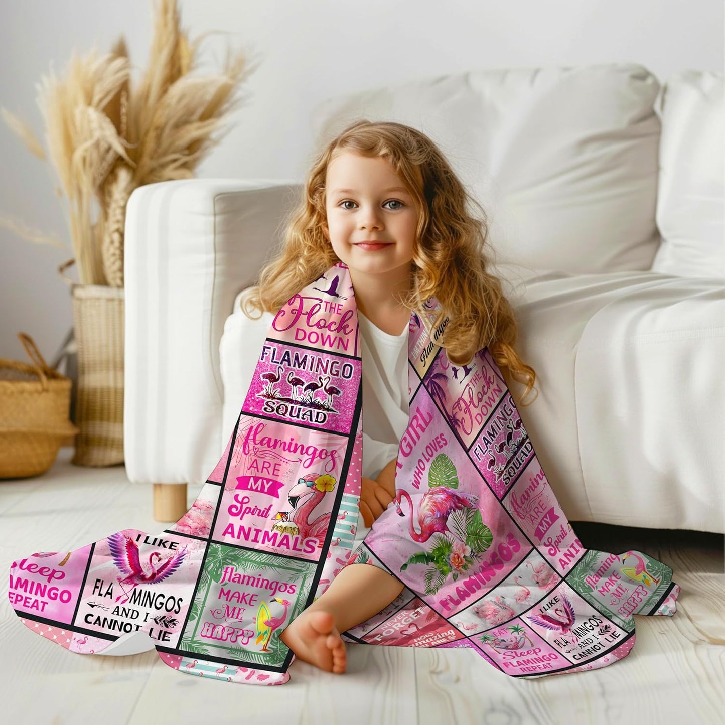 Flamingo Blanket Gifts for Women Girls Flamingo Lovers Stuff Birthday Gifts Decor Soft Flannel Throw Blanket 50" x 40"