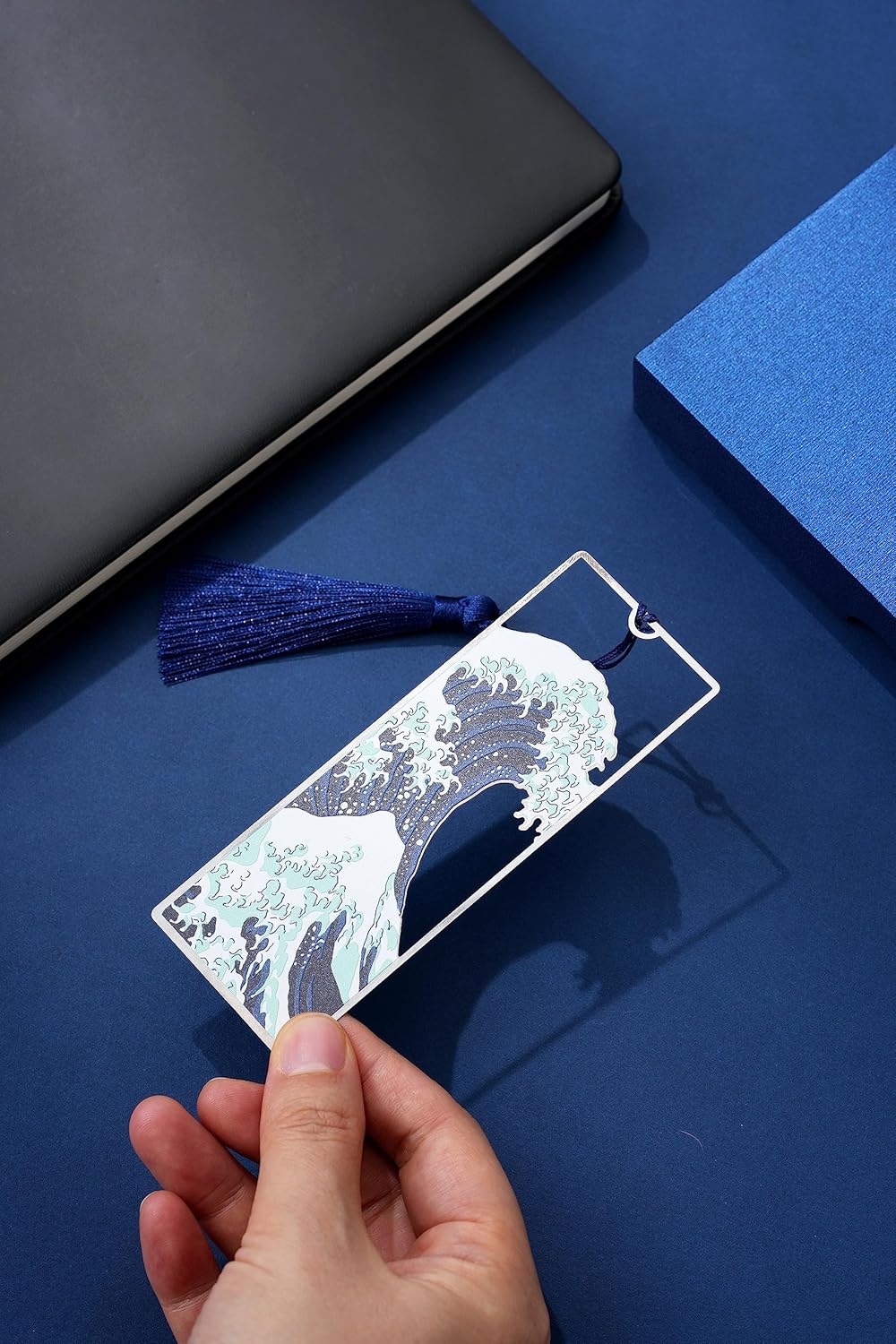 Metal Bookmark The Great Wave Off Kanagawa by Hokusai, Artistic Bookmark, Japanese Art, Gift for Book Lovers, Writers, Readers, Teachers, Children, Teens, Men, WomenQ