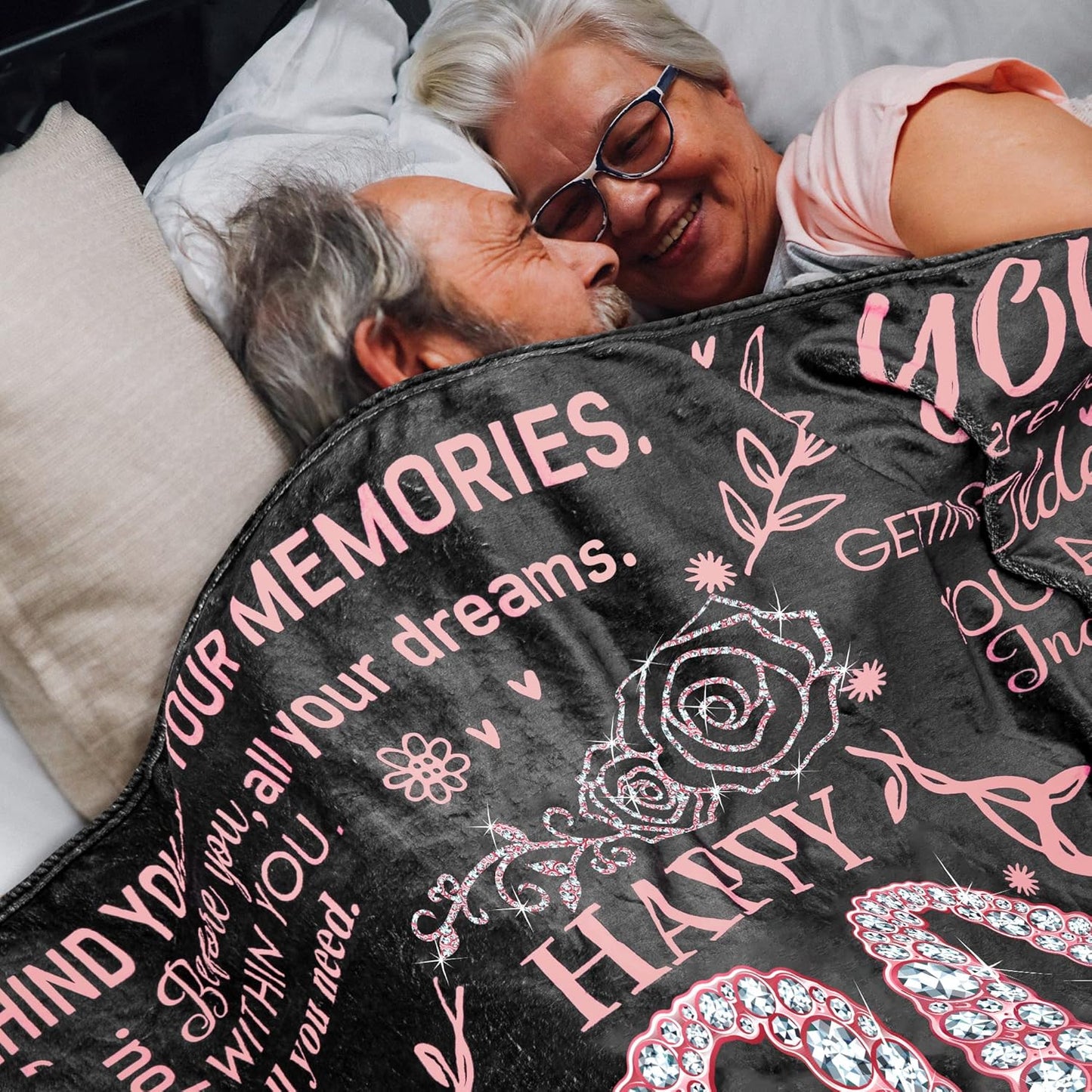 90th Birthday Gift Ideas - Soft Flannel Fleece Throw Blanket for Women: 90 Year Old Gifts for Mom, Grandma, Nana