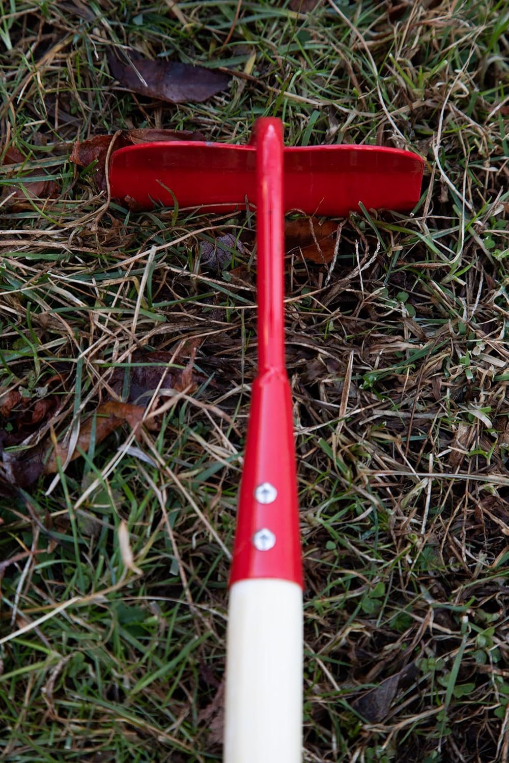 JustForKids Kids Garden Tool Set Toy, Rake, Spade, Hoe and Leaf Rake, reduced size , made of sturdy steel heads and real wood handle, 4-Piece, Multicolored, 5yr+