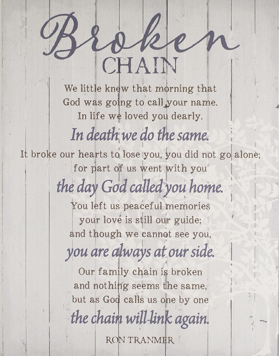 Dexsa Broken Chain 11.75 x 15 Wood Plank Look Wall Art Plaque | Made in the USA