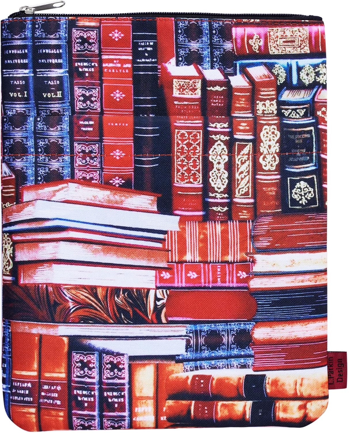 LParkin Classic Bookcase Book Sleeve Cover, Book Protector with Zipper for Paperbacks, Medium 11 X 8.5 Inch,Book Pouch Book Lovers Gift