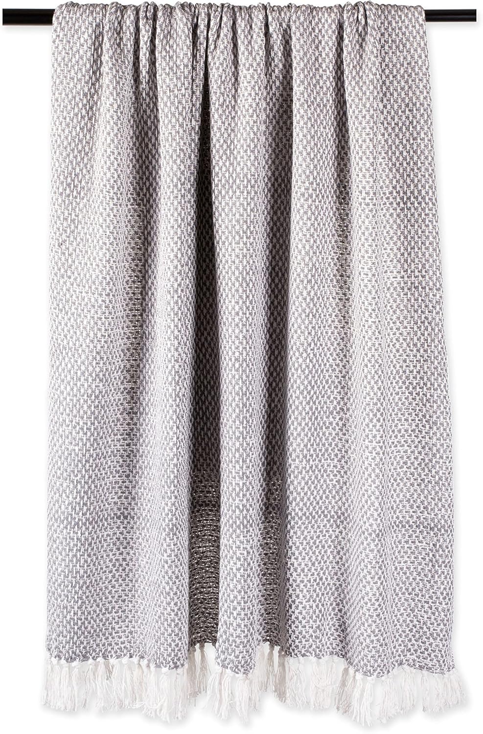 DII Bold Eclectic Leopard Woven Throw, 50x60, Black with White Spots