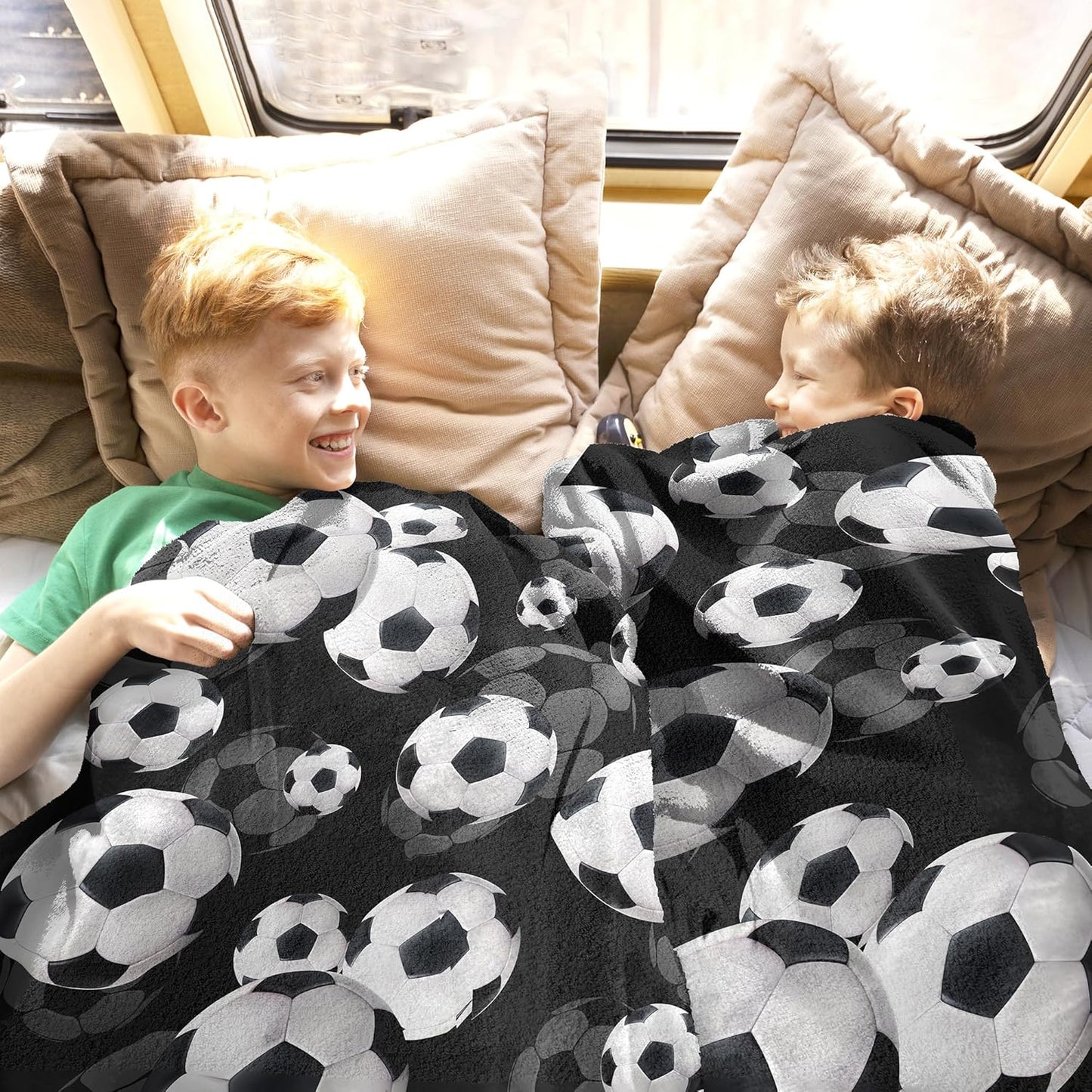 Soccer Blanket Gifts for Boys Sport Soccer Throw Blanket for Bedding Bedroom Decor Stuff for Kids Adults 50"x40"