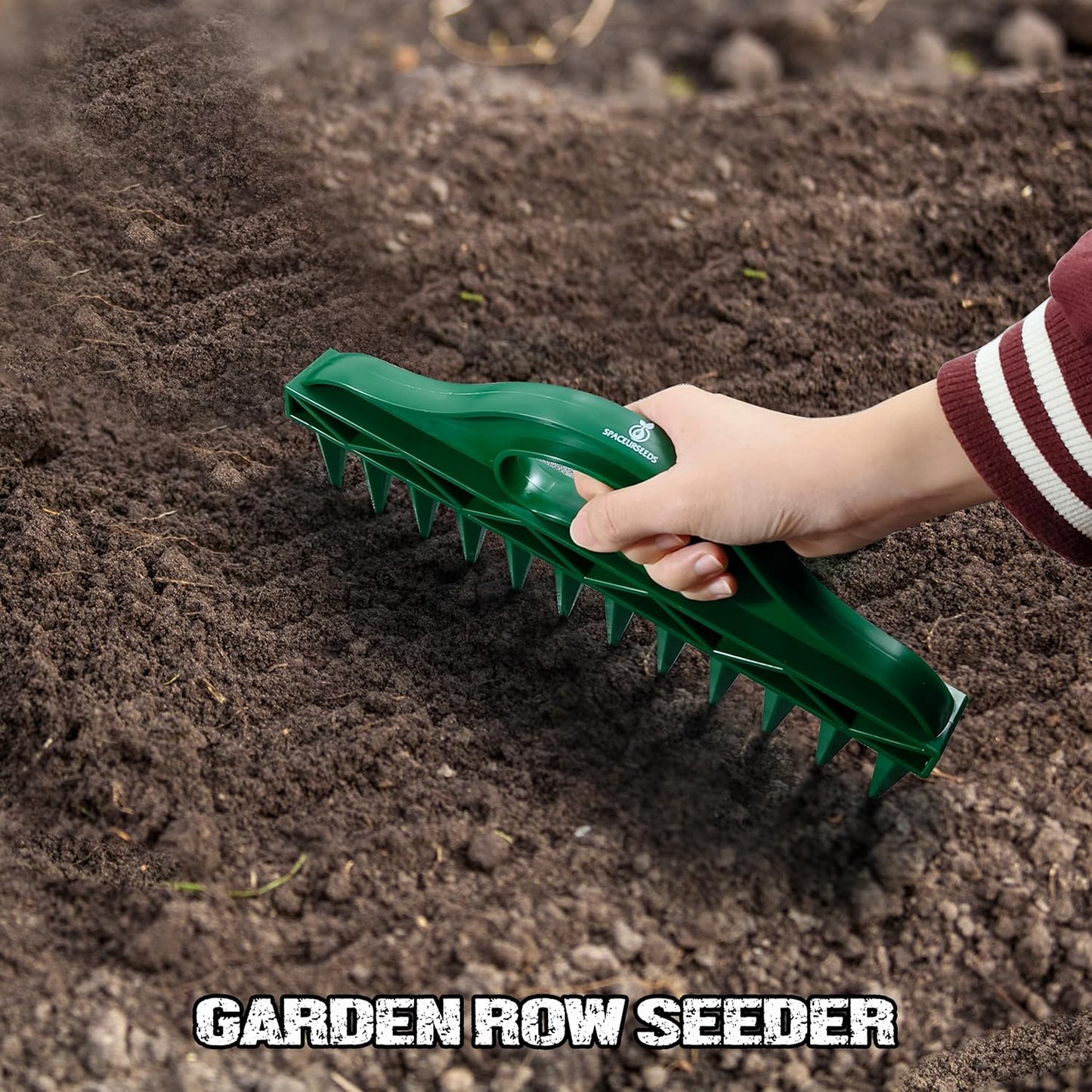 The Row Seeder – Handheld Garden Tool for Precise Seed & Seedling Spacing in Rows & Seed Trays – for Vegetables, Flowers & Herbs. Durable & Ergonomic