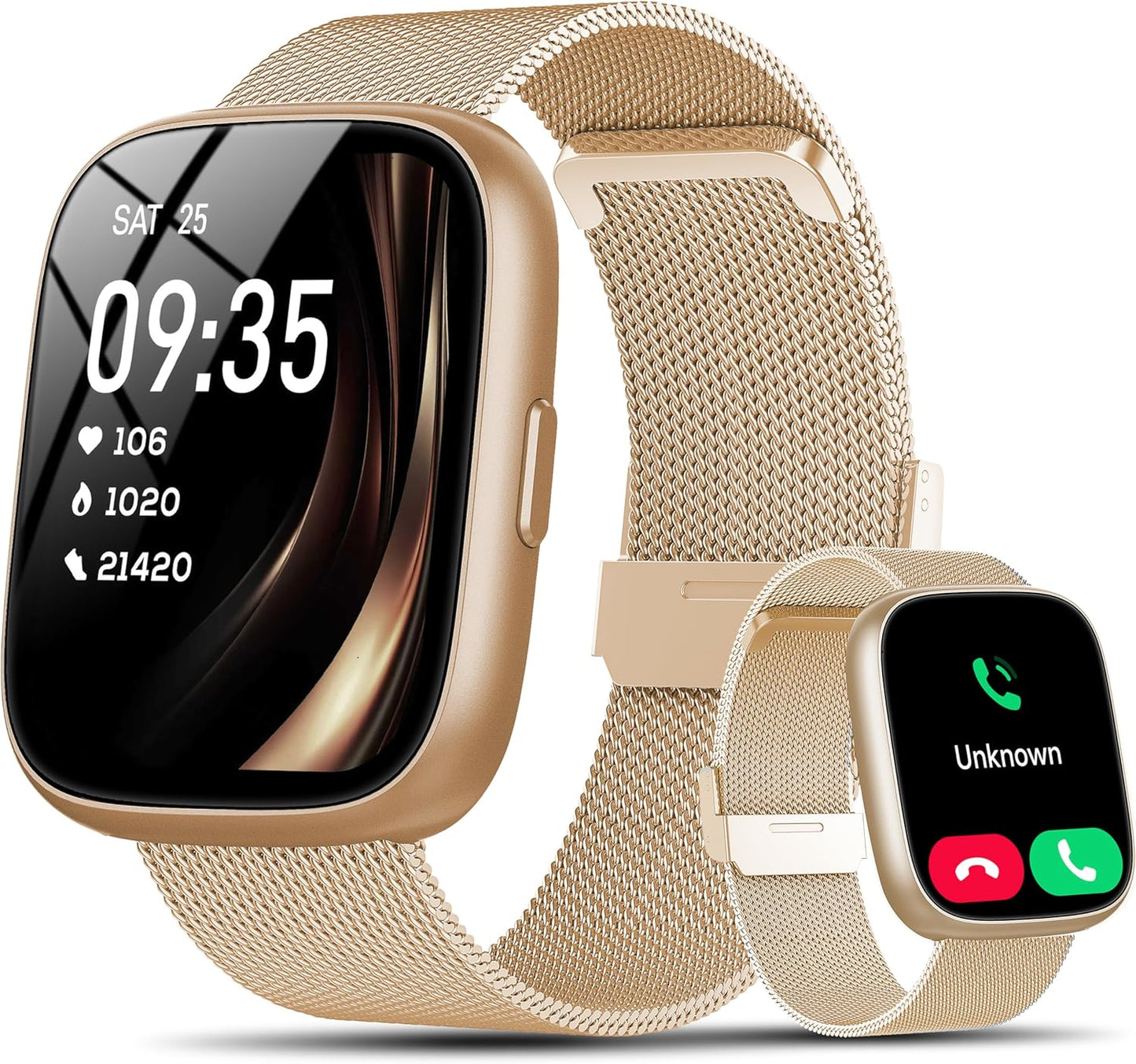 Smart Watch for Women with Alexa Built-in, 1.83" HD Touchscreen Fitness Tracker with Bluetooth Calls, Heart Rate/Sleep Monitor, 120+ Sports Fitness Watch, IP68 Waterproof Smartwatch for Android iOS