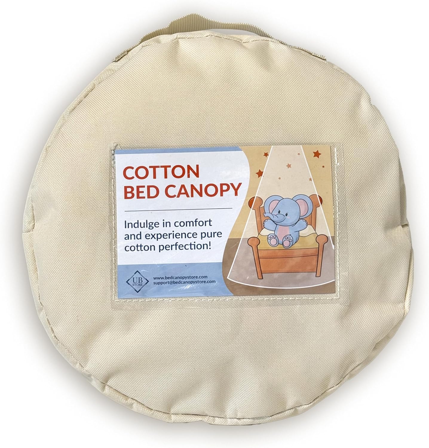 100% Cotton Kids Bed Canopy for Child Bedroom | Pom Pom String Accessory & Nursery Crib Hanging Curtain | Mosquito Net Bedding for Girls Play Room Decoration | Reading Nook Canopies Toddler Dome Tent