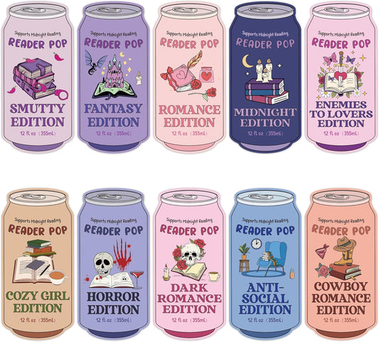 Laffact Drinks Soda Ticket Book Club Bookmarks - 100Pcs Reader Pop Dark Romance Reading Tracker, Funny Designed Book Accessory Bookish Page Marker Reading Gifts for Book Lover Women Men School Library