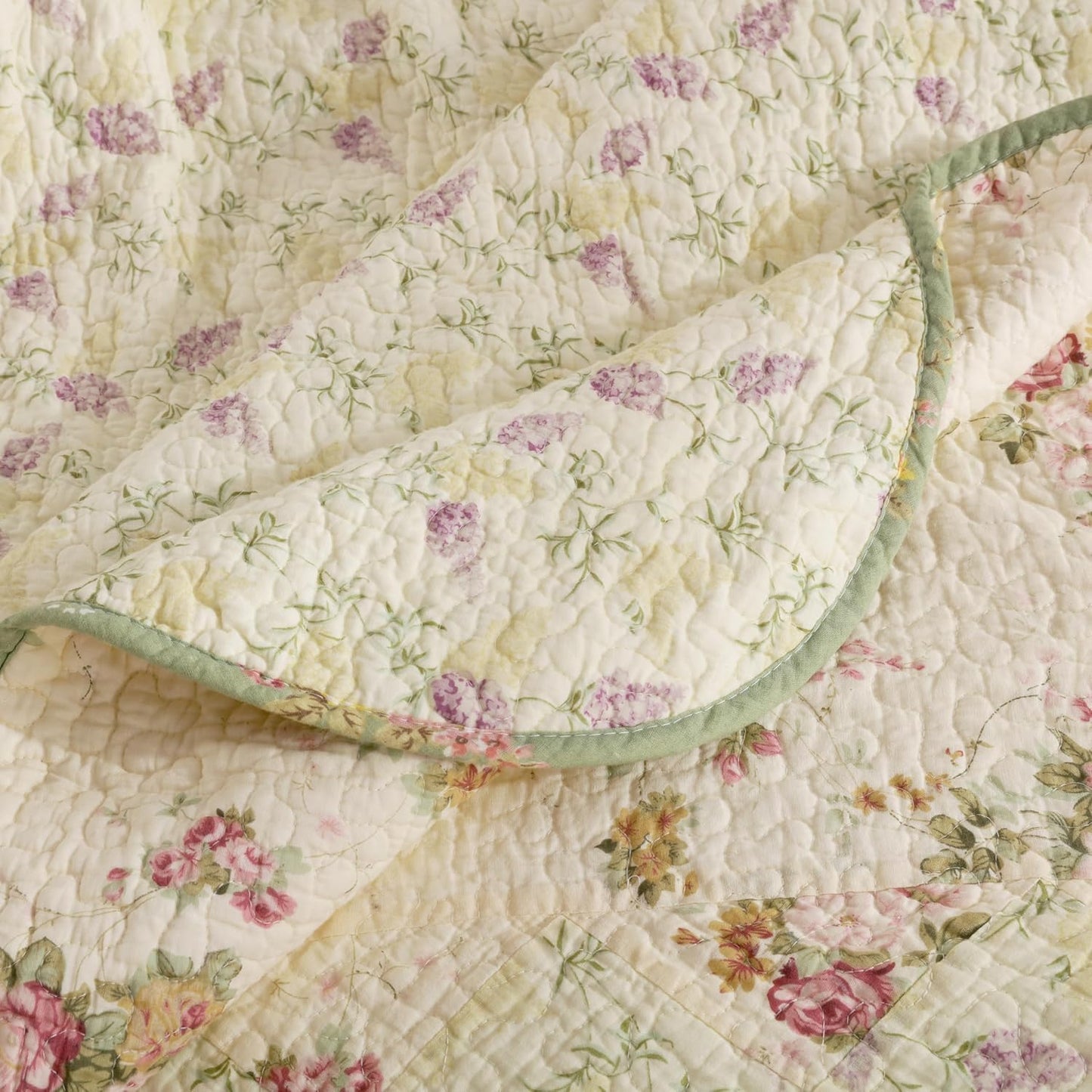 Greenland Home Bliss 100% Cotton Authentic Patchwork Throw Quilt, 1-Piece, 50 x 60 inches