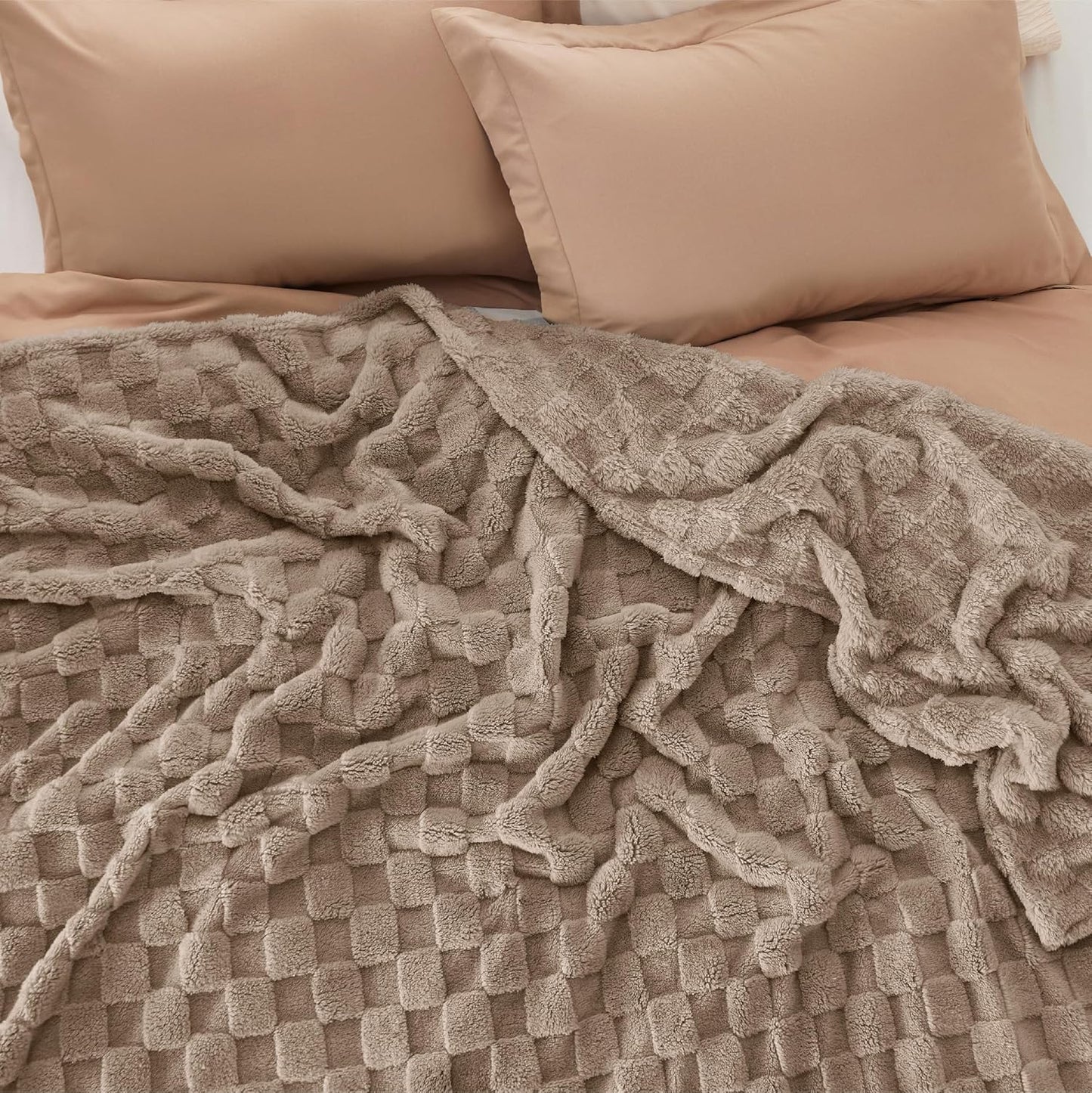 Bedsure GentleSoft King Size Blanket for Bed - Super Soft Cozy Blankets for Kids Girls, Large Fuzzy Fleece Throw for Bedroom Decor, Light Brown,108x90 Inches