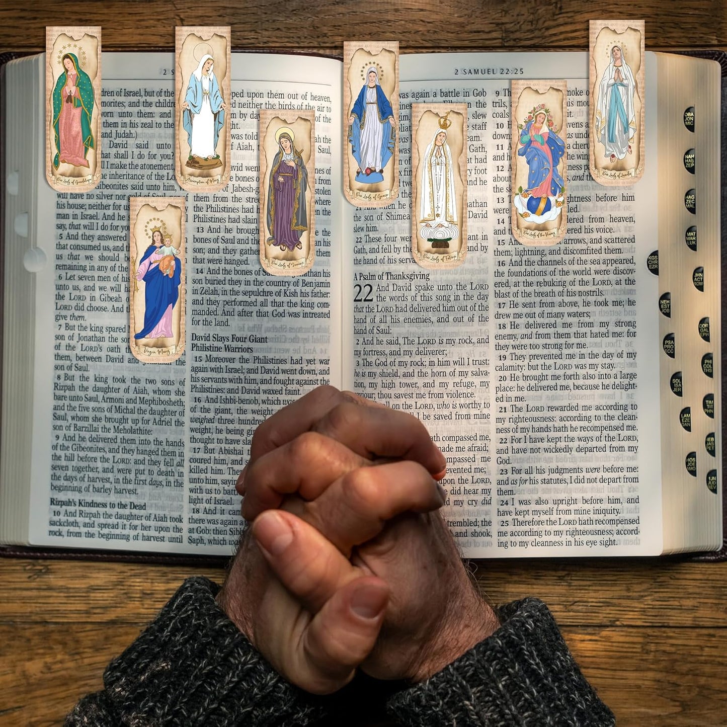 Virgin Mary Christian Bookmarks: 30 Pcs Magnetic Religious Bookmarks, Our Lady of Guadalupe & Fatima Catholic Designs, Bible Study Gifts for Men and Women, Religious Accessories for Prayer Devotion