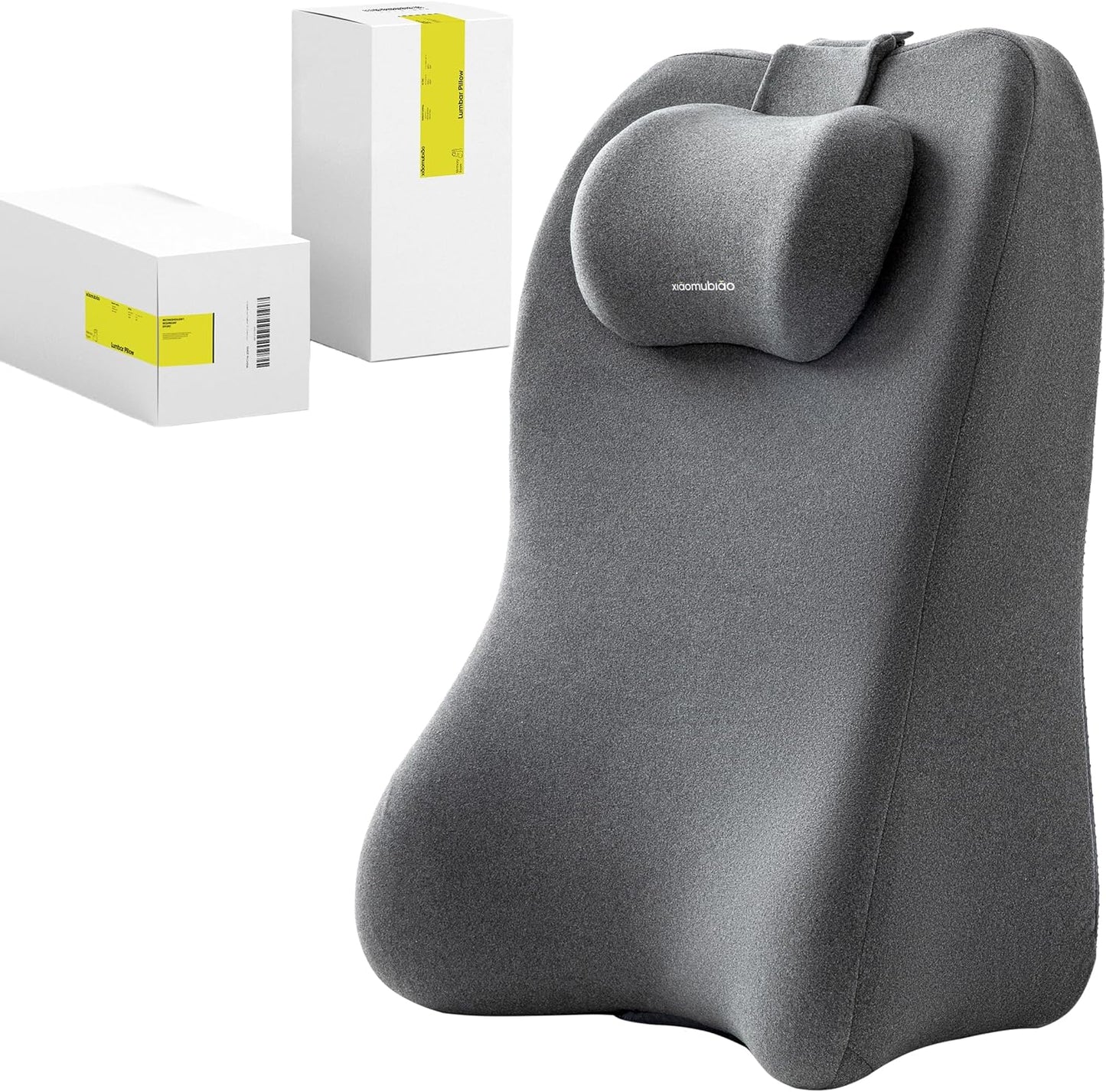 Reading Pillow, Lumbar Support Pillow for Couch, Sofa Bed Support, Bed Pillow for Sitting up,Ergonomic Memory Foam Pillow for Acid Reflux & Back Discomfort, with Removable Cover Gray
