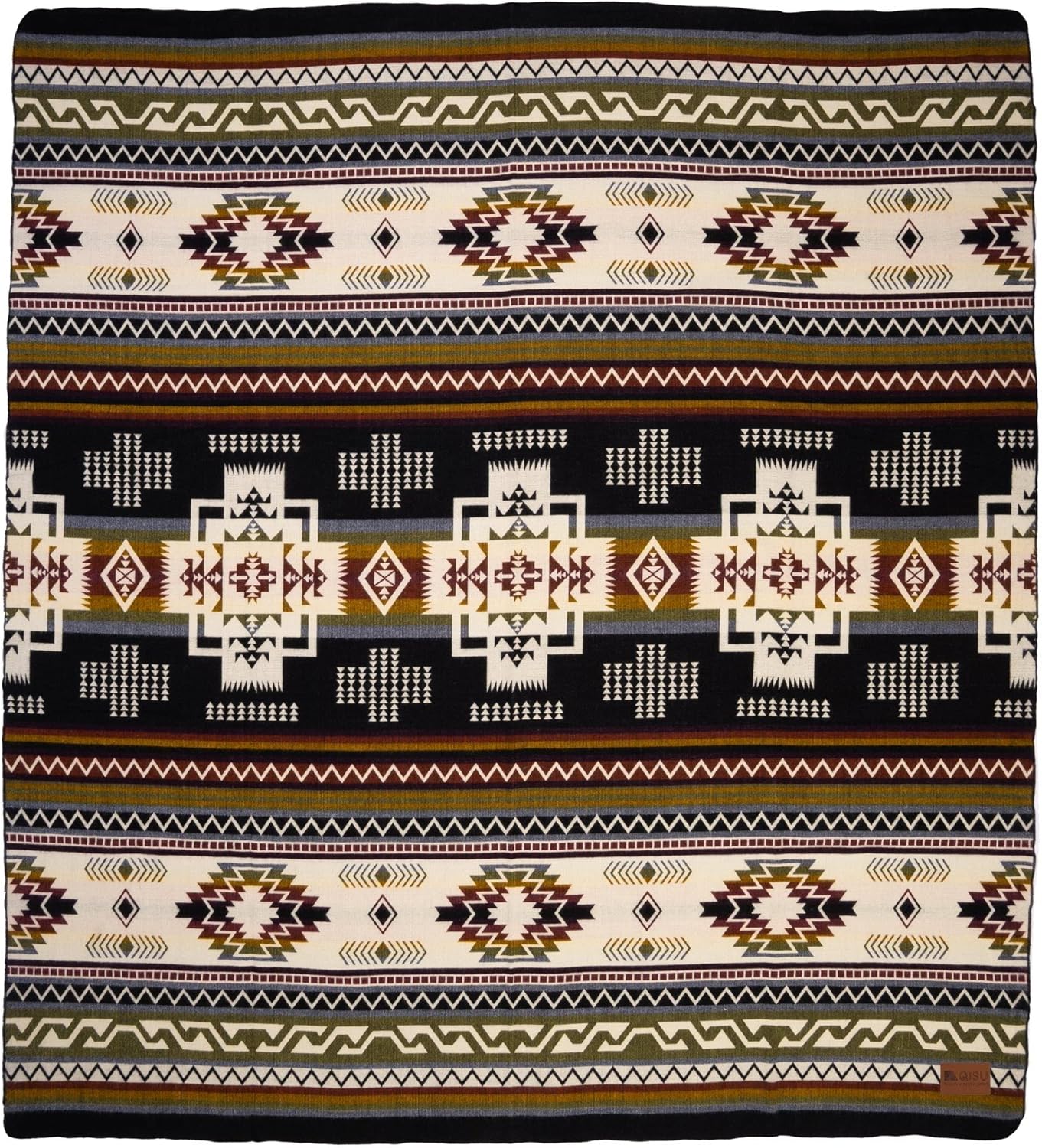QISU Wool Blanket Throw | Large, Beautiful, Warm, Handmade in Ecuador by Local Artisans |94″ x 78″|Ultra-Soft, Hypoallergenic & Breathable | Non-Itchy or Scratchy Fabric(Blue Footed Bobby)