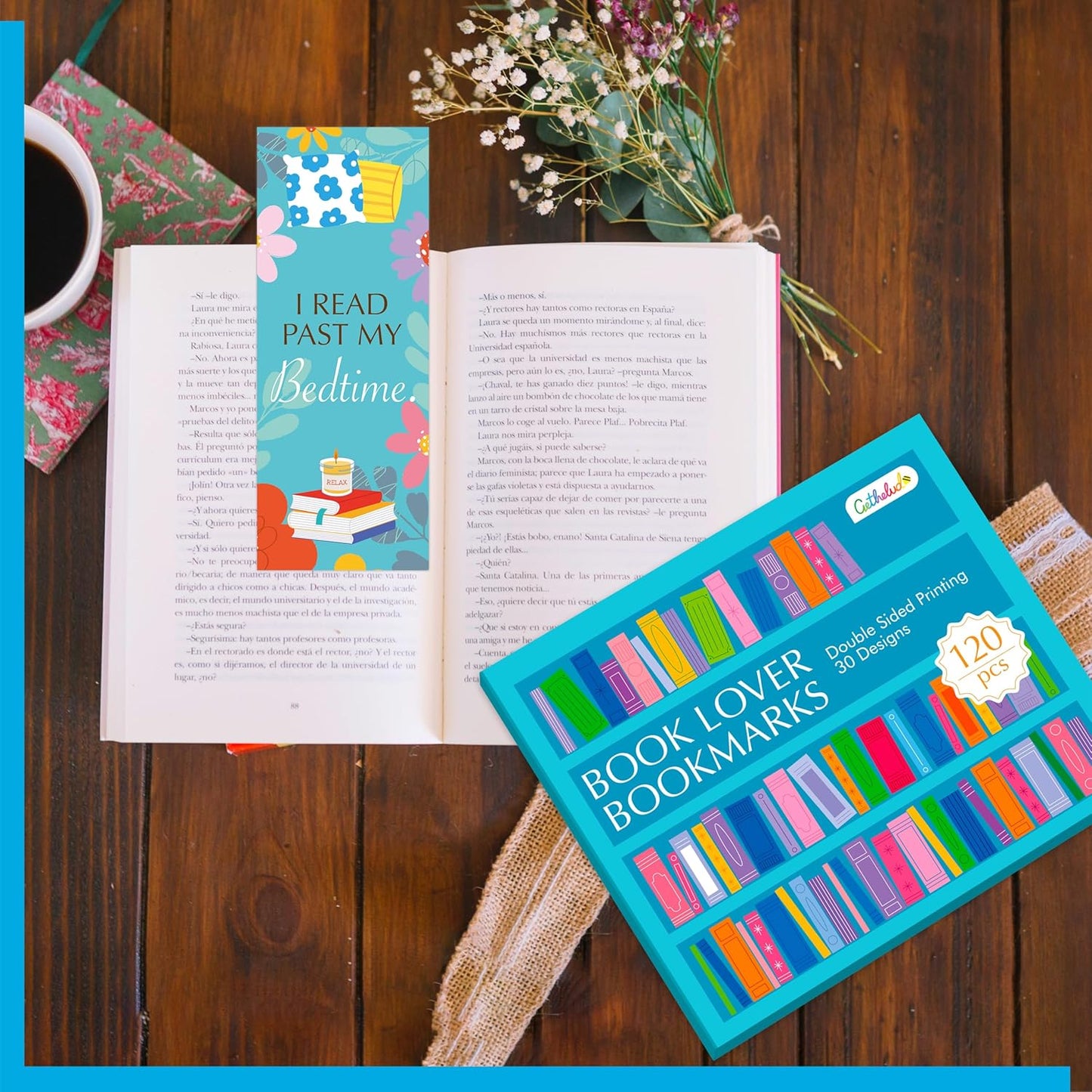120 PCS Book Lover Bookmarks, 30 Unique Designs Double-Sided Read Accessories Page Markers Reading Bookmarks for Women, Men, Kids, Adults, Students, Book Lovers All Ages