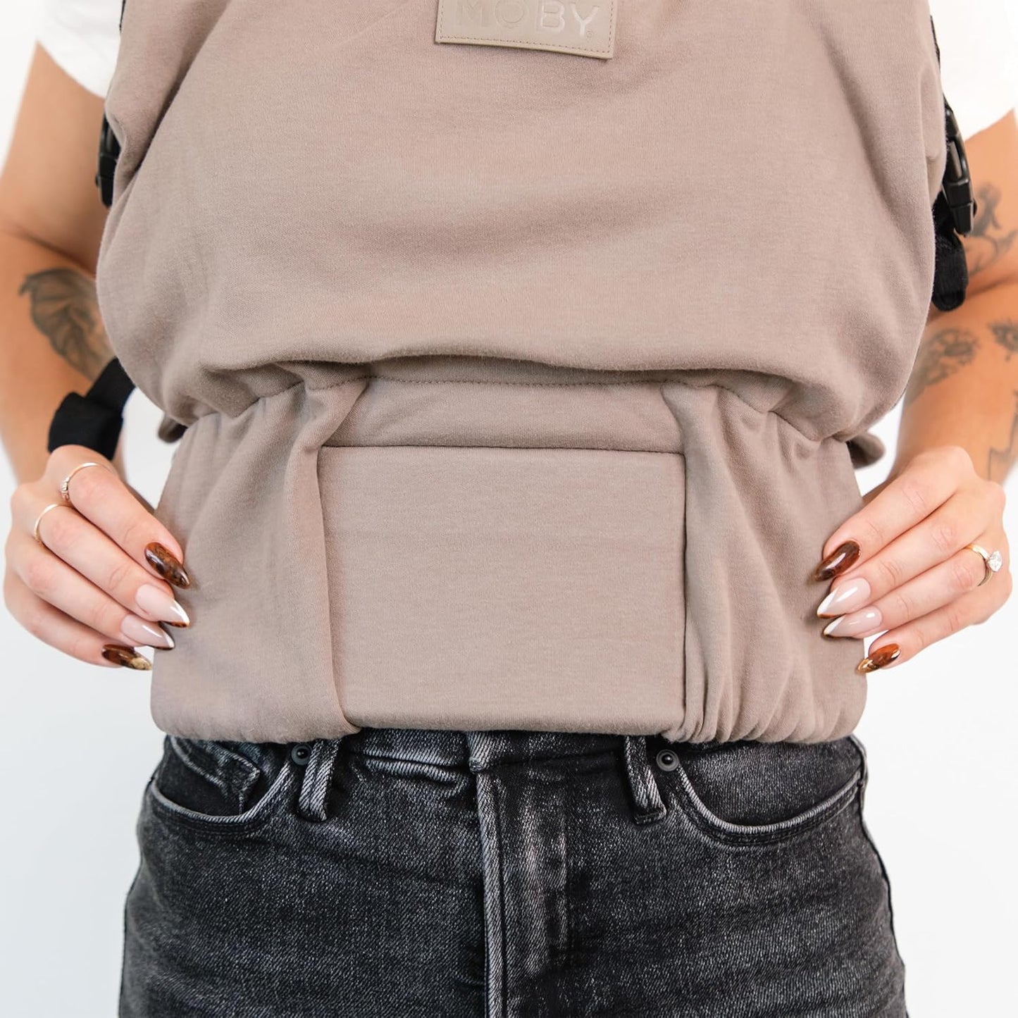 Moby Duet Baby Carrier for Infant to Newborn (8-33lbs), Three Adjustable Carrying Positions & Customizable Seat, Snug & Secure Child Wrap Carrier, Comfortable & Designed for Perfect Fit (Sparrow)