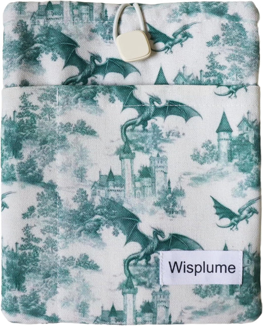 Padded eReader Sleeve Tablet Bag Pouch for eReader Paperwhite, Colorsoft,Signature Edition, Voyage,Scribe/Kobo eReader,Dragon Book Protector for Paperbacks and Small Hardcovers (White, Large)