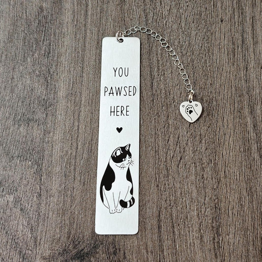 Cat Metal Bookmark, Cute Book Marks for Reading Women, Kids, Men, Book Lovers, Friends - Durable & Rustproof Book Accessories, Cat Lovers Gift (Bicolor Cat-6)