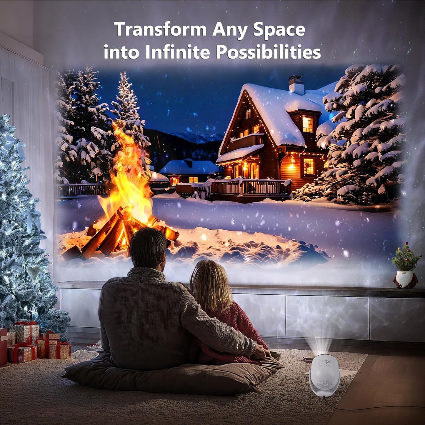 Brizled Galaxy Projector Pro, 4K Glasses-Free 3D Holographic Projector with 90+ Dynamic Themes, Star Light with Stereo Bluetooth Speaker, Remote Nebula Night Light for Room Halloween Christmas Decor