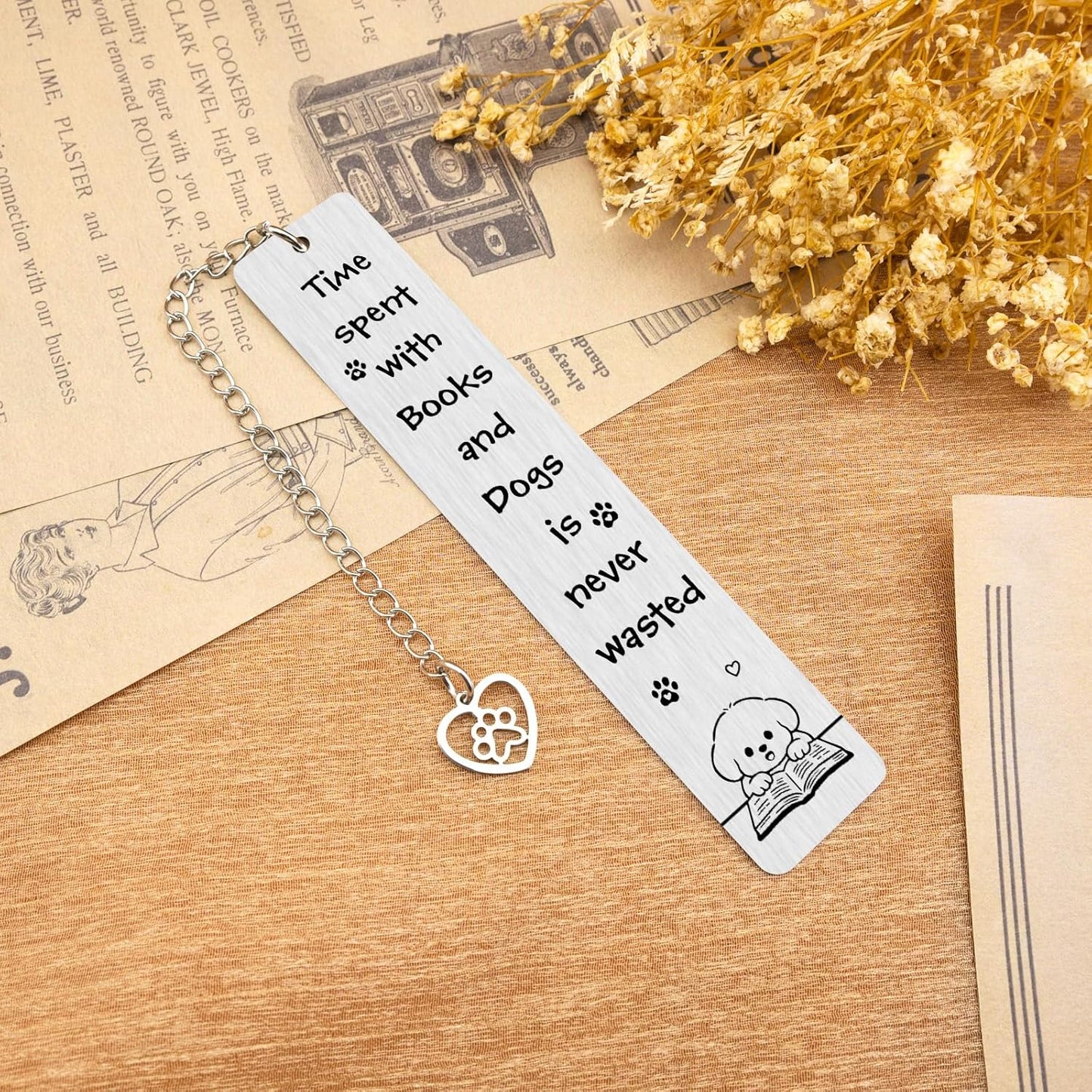 Dog Bookmark Metal Cute Bookmarks for Women Book Accessories for Reading Lovers Gifts for Dog Lovers Friends Teachers Animal Bookmarks Book Lovers Gifts