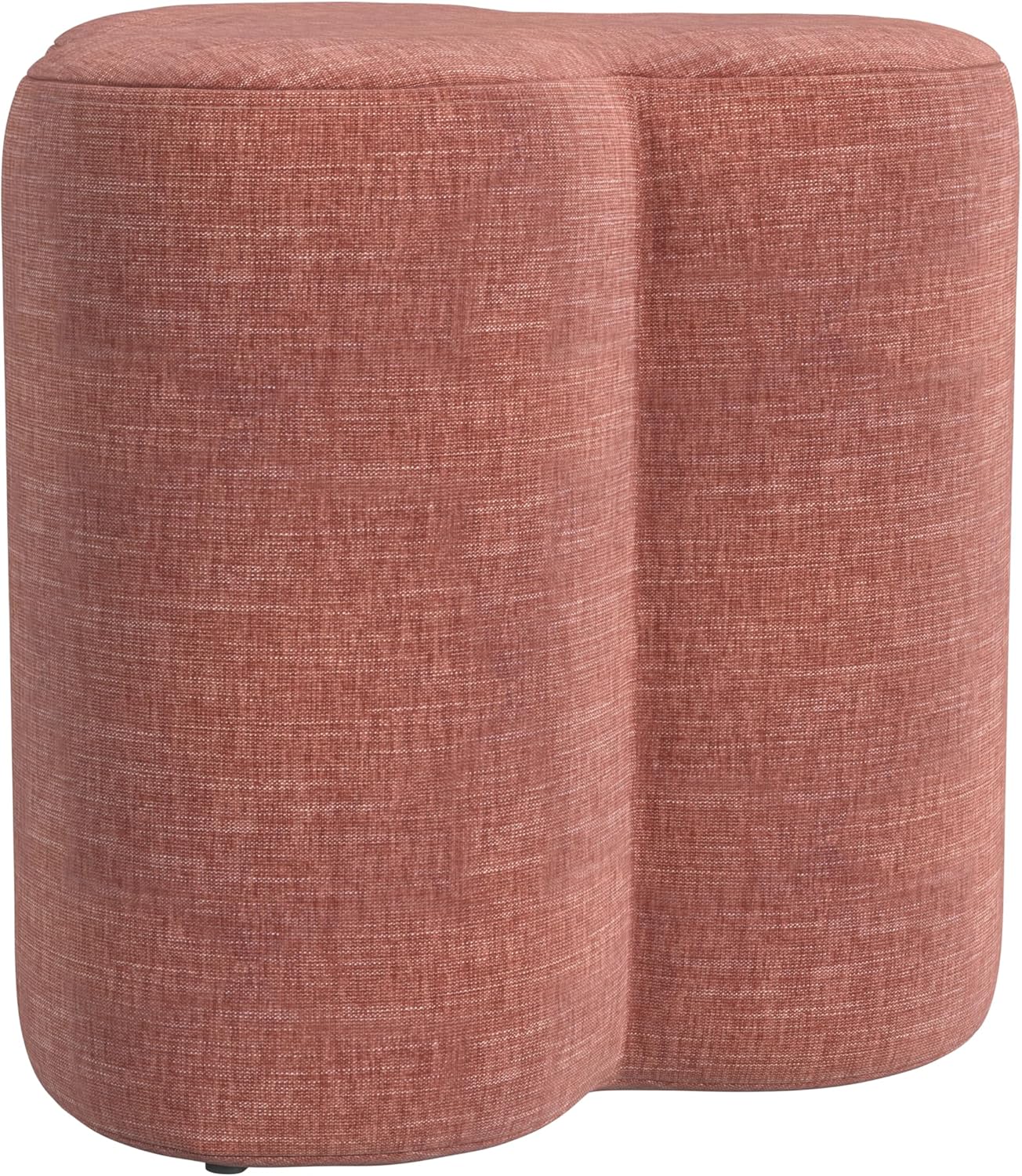 HomePop Upholstered Clover Shaped Ottoman|HomePop Home Décor|Foot Rest Ottoman - Pink Chenille