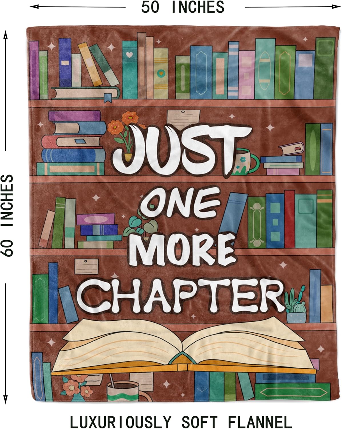 Christmas Book Lovers Blanket Gifts,Book Lover Gifts for Women,Gifts for Book Lovers,Gifts for Readers,Reading Gifts for Readers,Bookish Gift,Gifts for Birthday Christmas Blanket 50"x60"